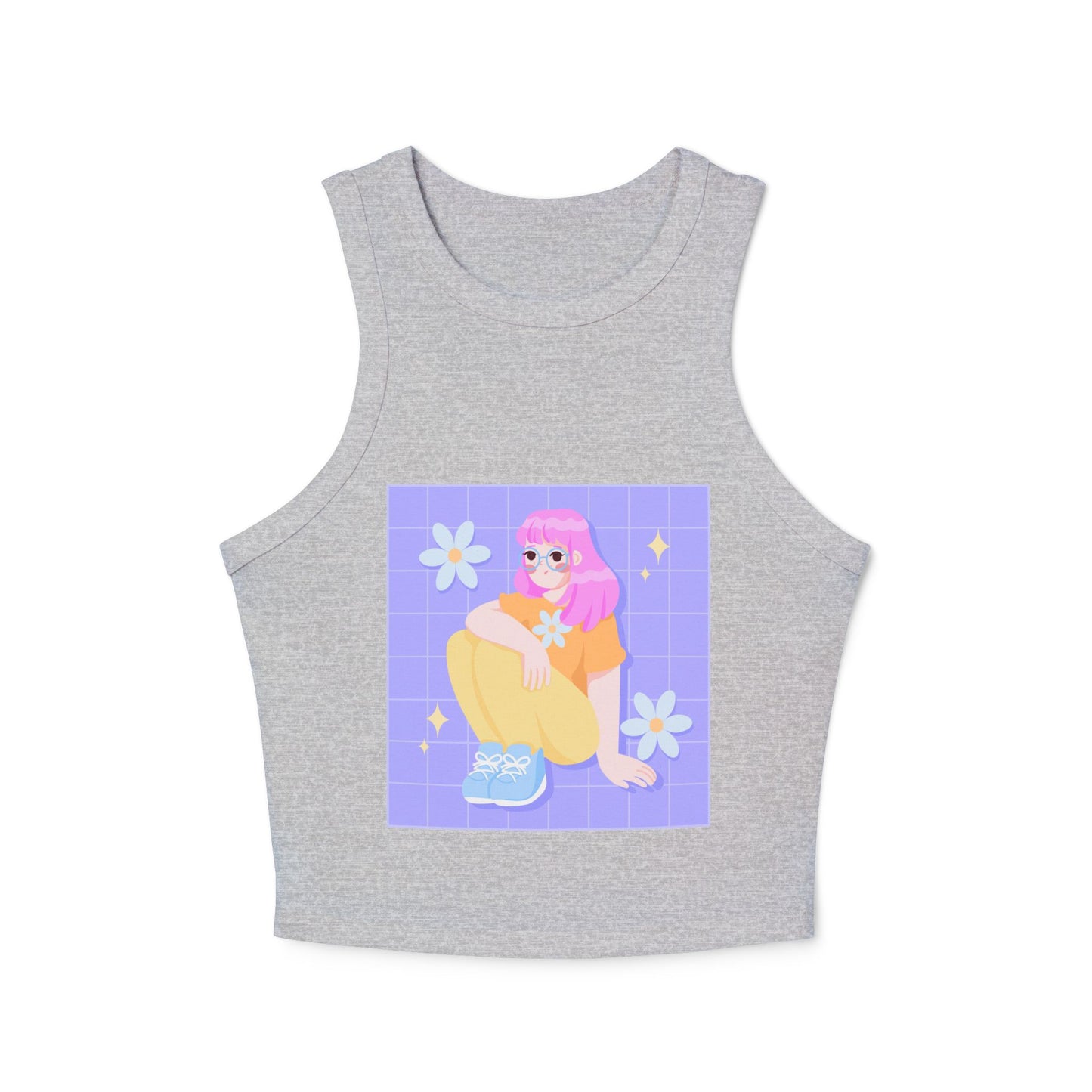 Cute Floral Graphic Tank Top – Women’s Summer Tee