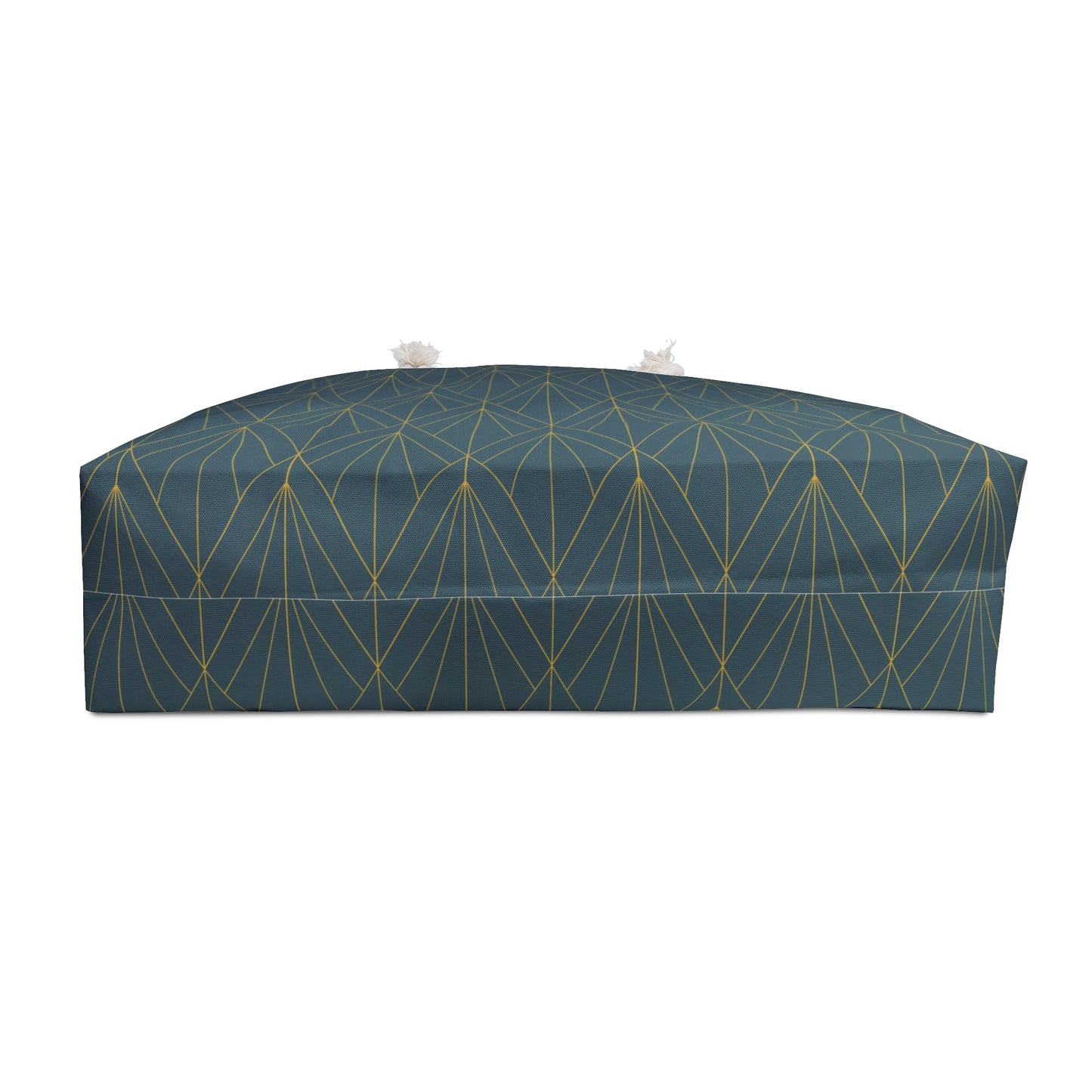 Elegant Navy & Gold Geometry Tote Bag