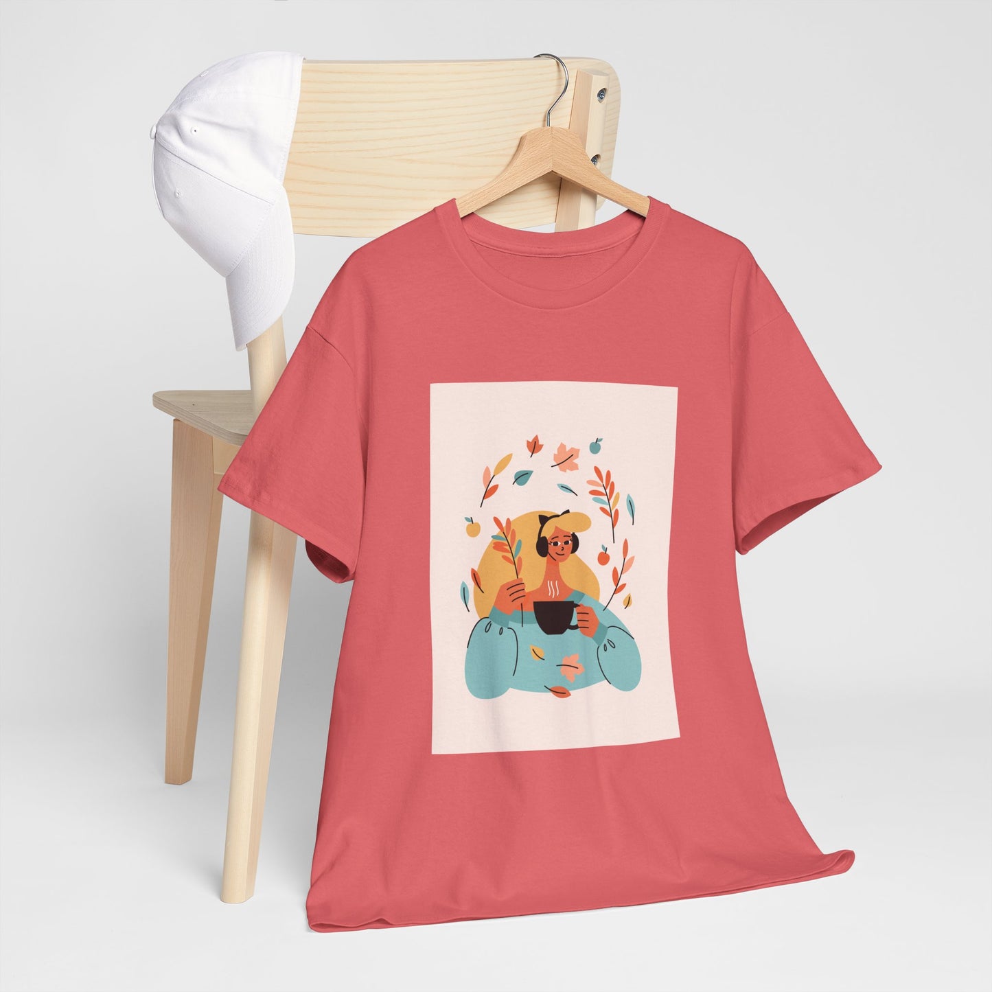 Unisex Cozy Bear Illustration Heavy Cotton T-Shirt