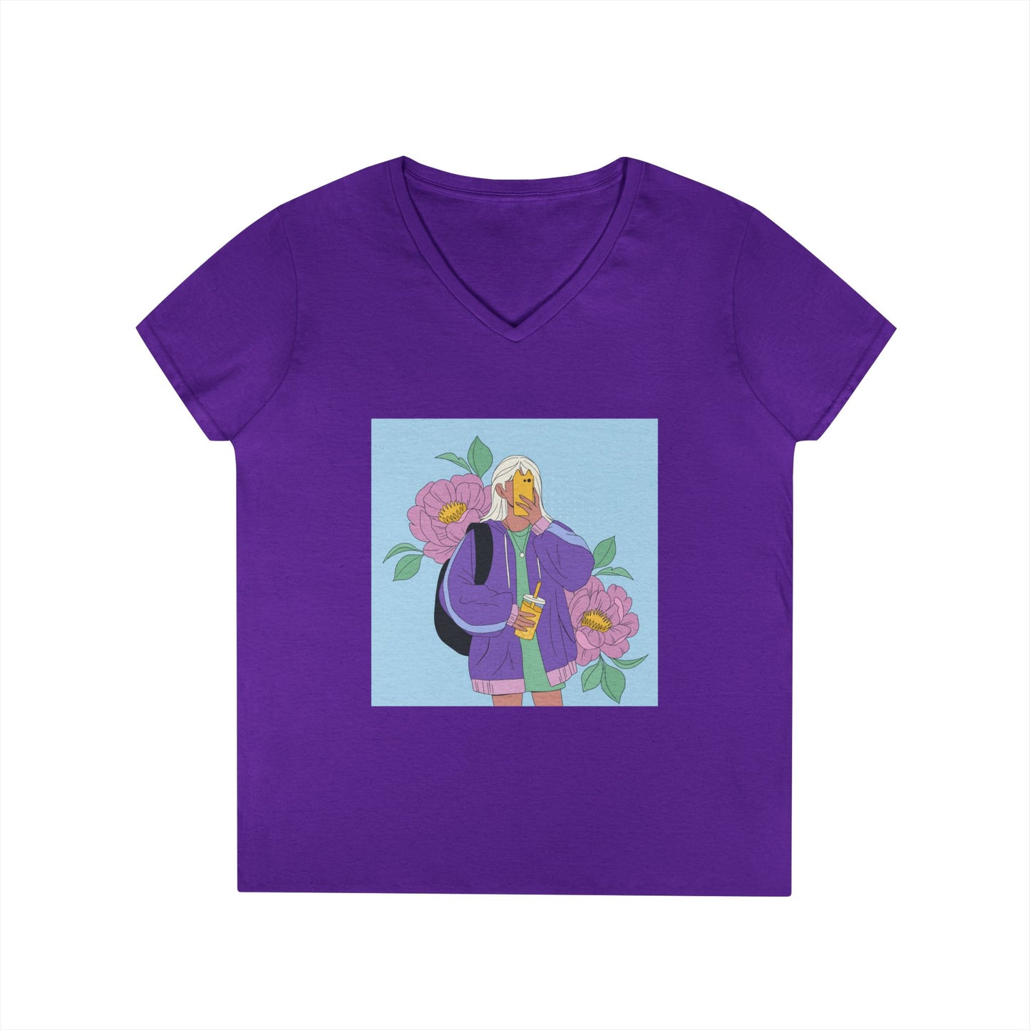 Women Stylish V-Neck T-Shirt