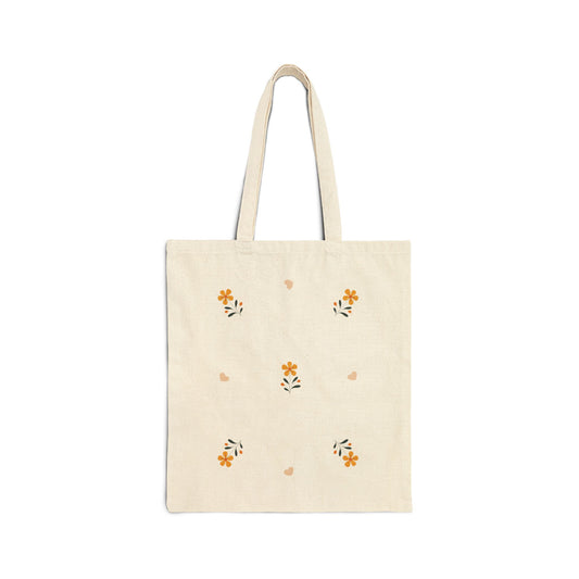 Boho Floral Reusable Tote Bag Lightweight Canvas Market Bag