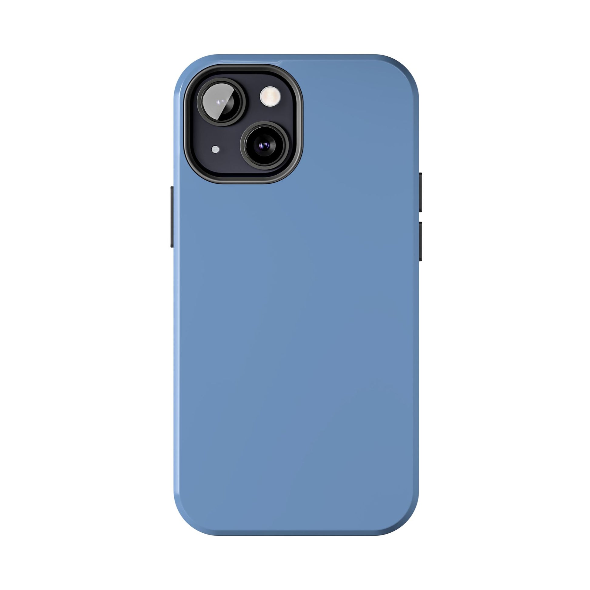 Blue phone case on a white background