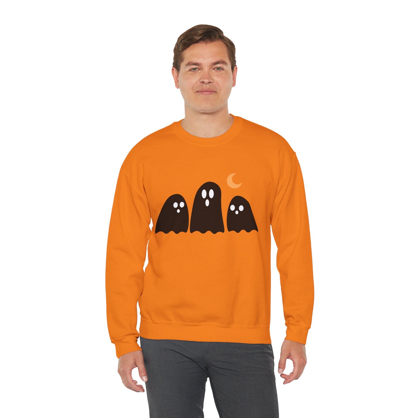 Kawaii Ghost Halloween Unisex Crewneck Sweatshirt