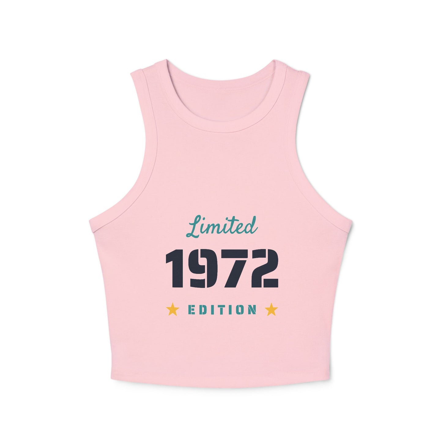 Limited Edition 1972 Women's Micro Rib Racer Tank Top, Retro Tank, Vintage Style, Summer Top, Unique Gift, Casual Wear