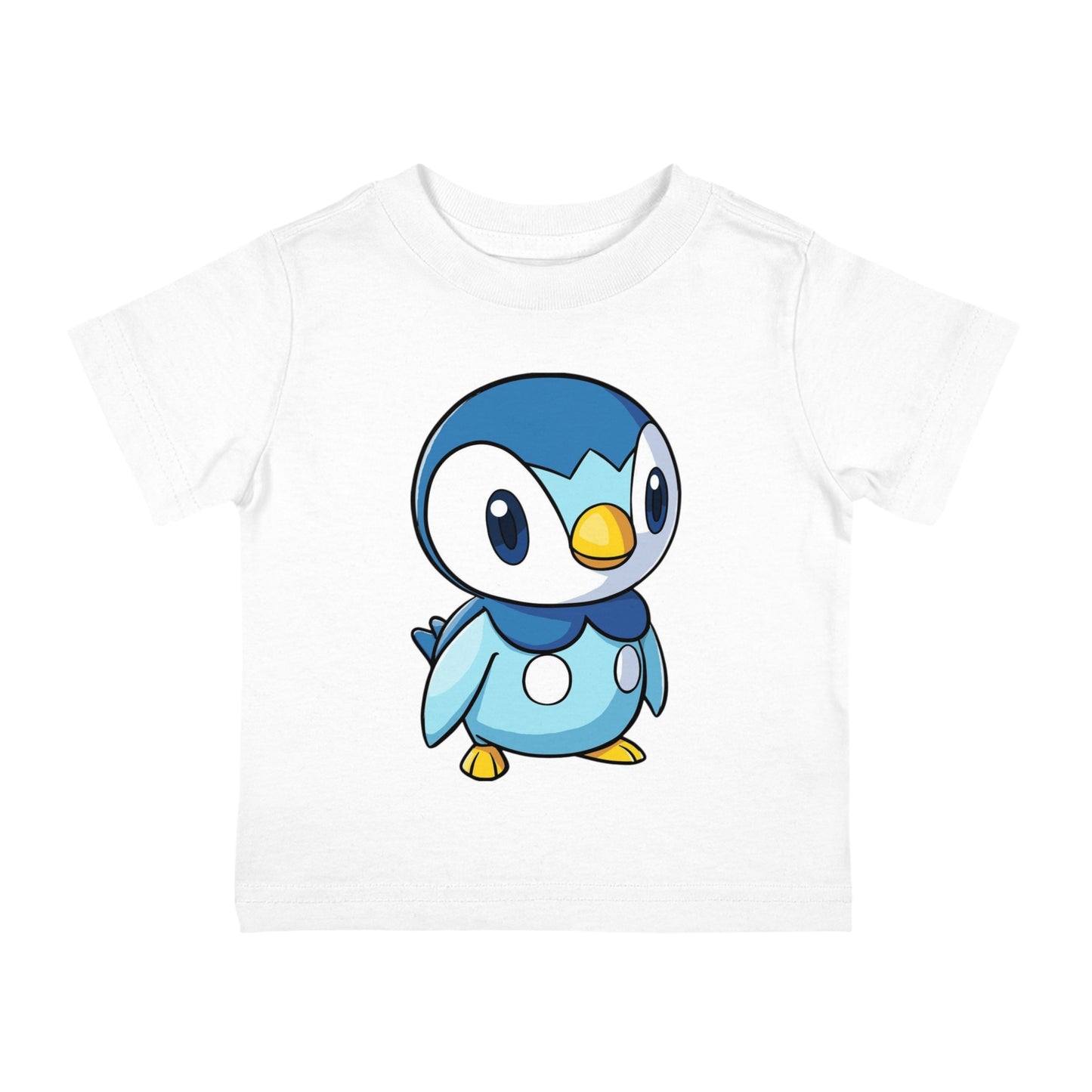 Child Black T-shirt Blue Penguin Cartoon