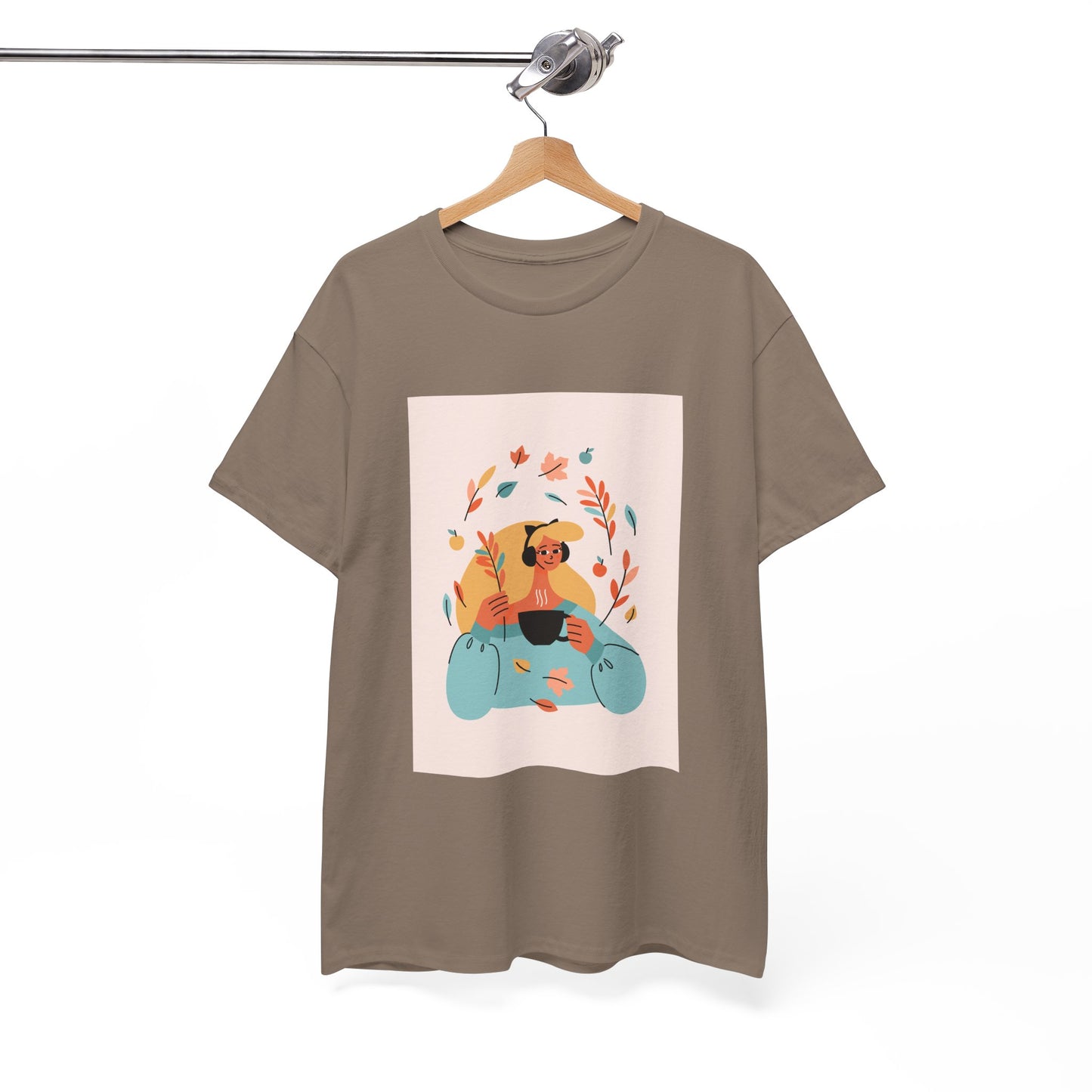 Unisex Cozy Bear Illustration Heavy Cotton T-Shirt
