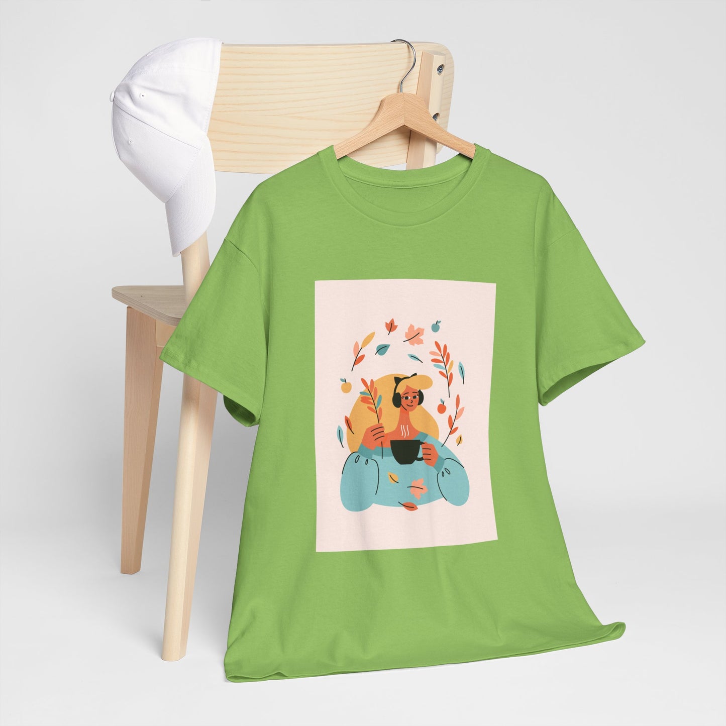 Unisex Cozy Bear Illustration Heavy Cotton T-Shirt