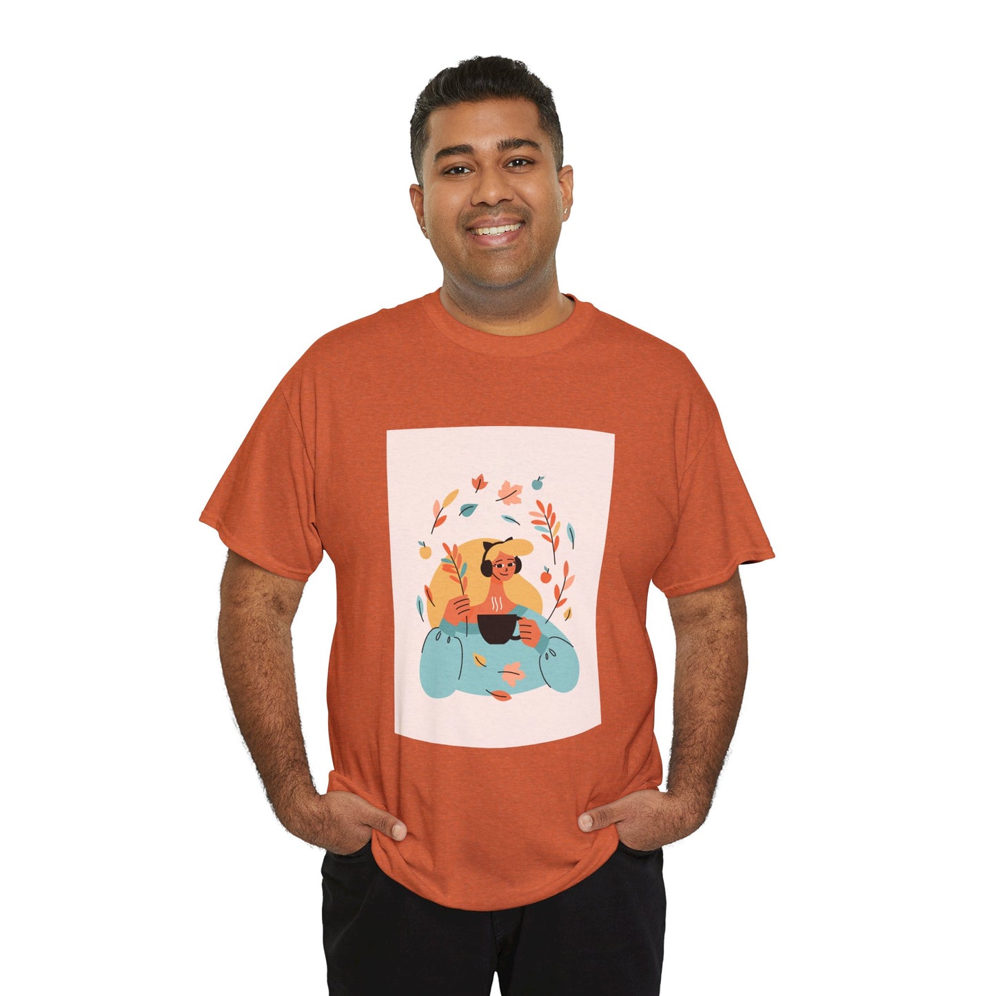 Unisex Cozy Bear Illustration Heavy Cotton T-Shirt