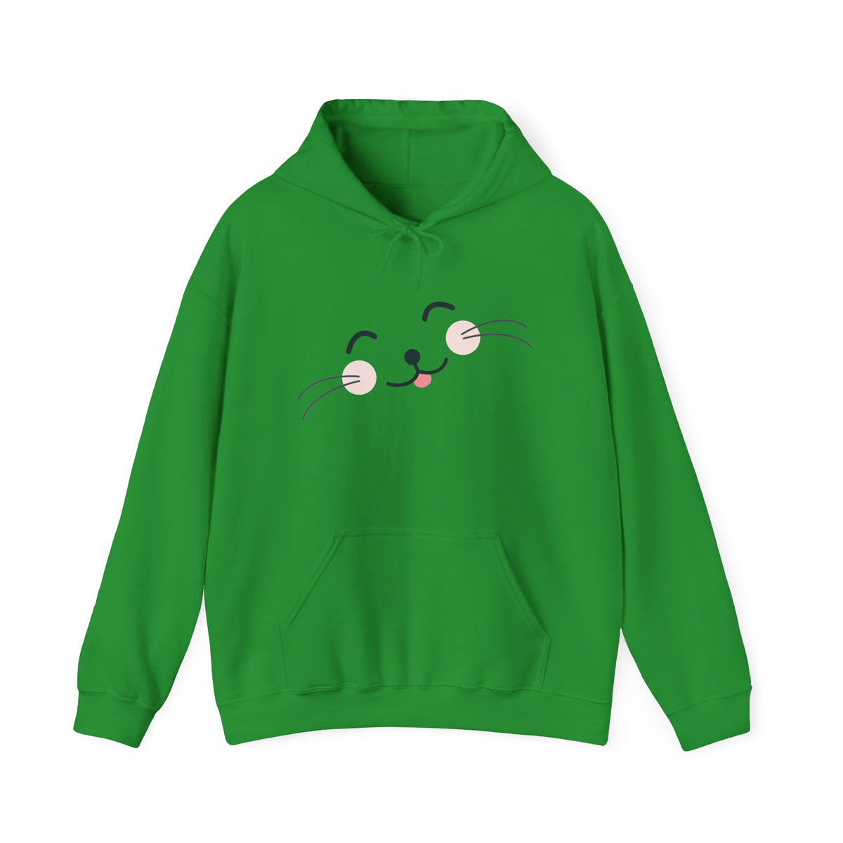 Pink Cozy Unisex Hoodie with Adorable Face Print