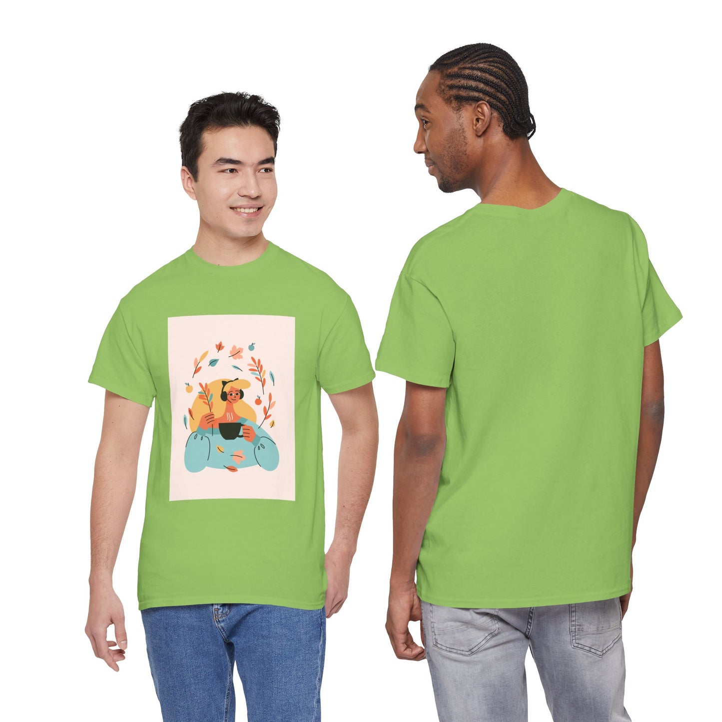 Unisex Cozy Bear Illustration Heavy Cotton T-Shirt