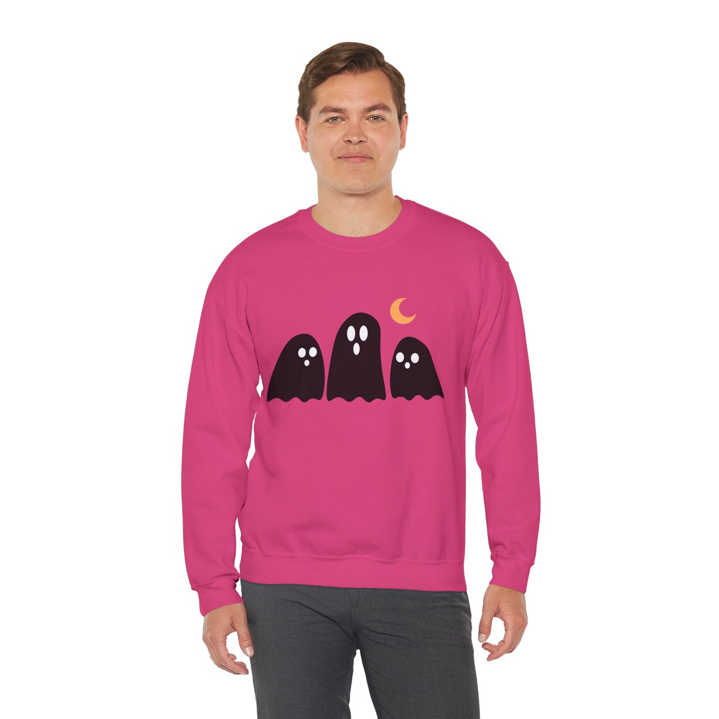 Kawaii Ghost Halloween Unisex Crewneck Sweatshirt