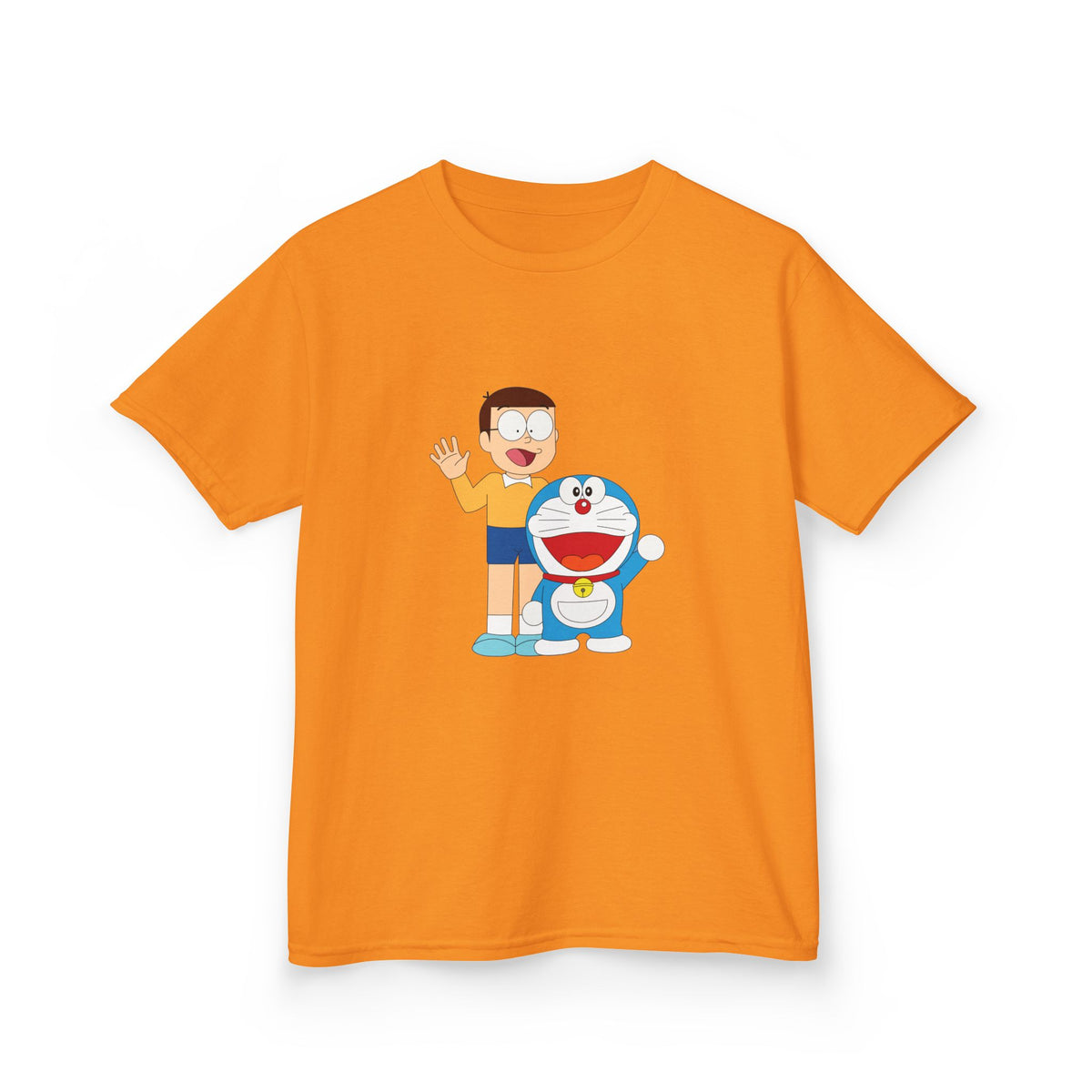 Kids Heavy Cotton Teal T-Shirt with a Graphic Design