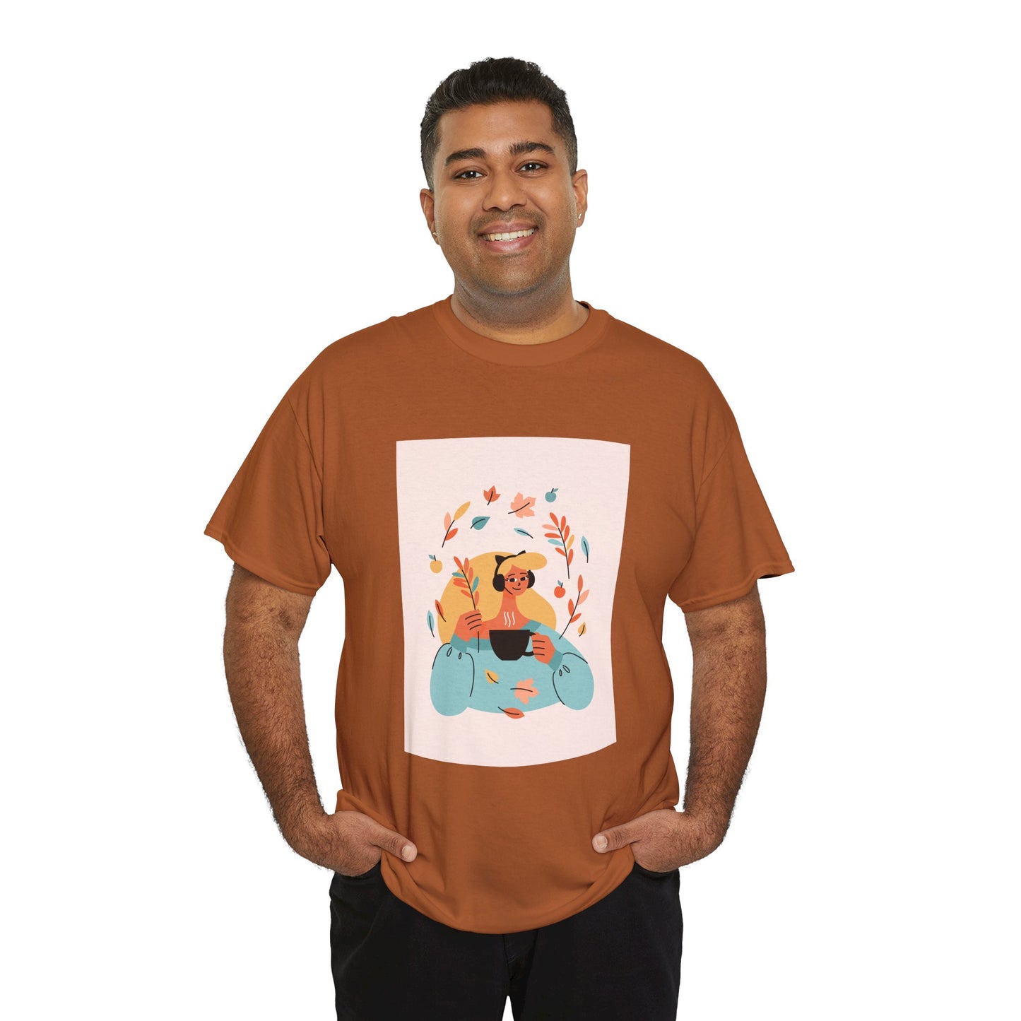 Unisex Cozy Bear Illustration Heavy Cotton T-Shirt