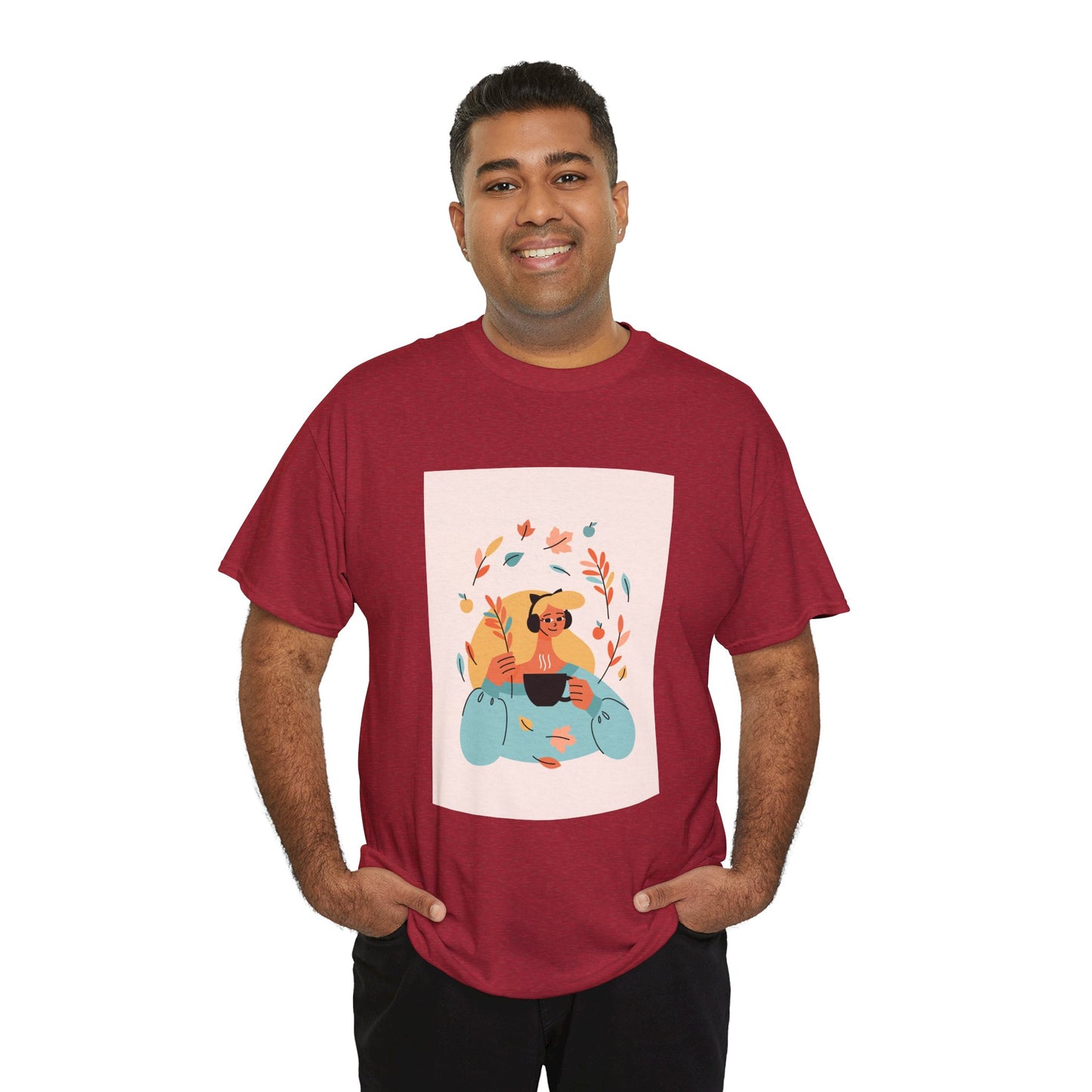 Unisex Cozy Bear Illustration Heavy Cotton T-Shirt