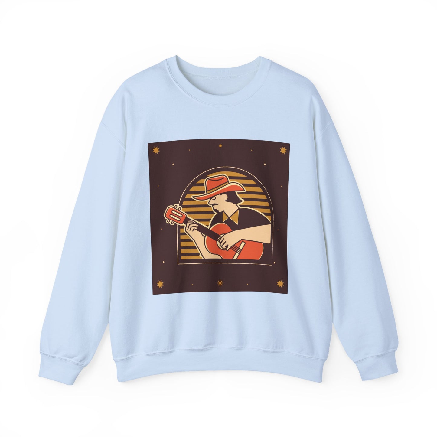 Retro Musician Graphic Unisex Crewneck Sweatshirt