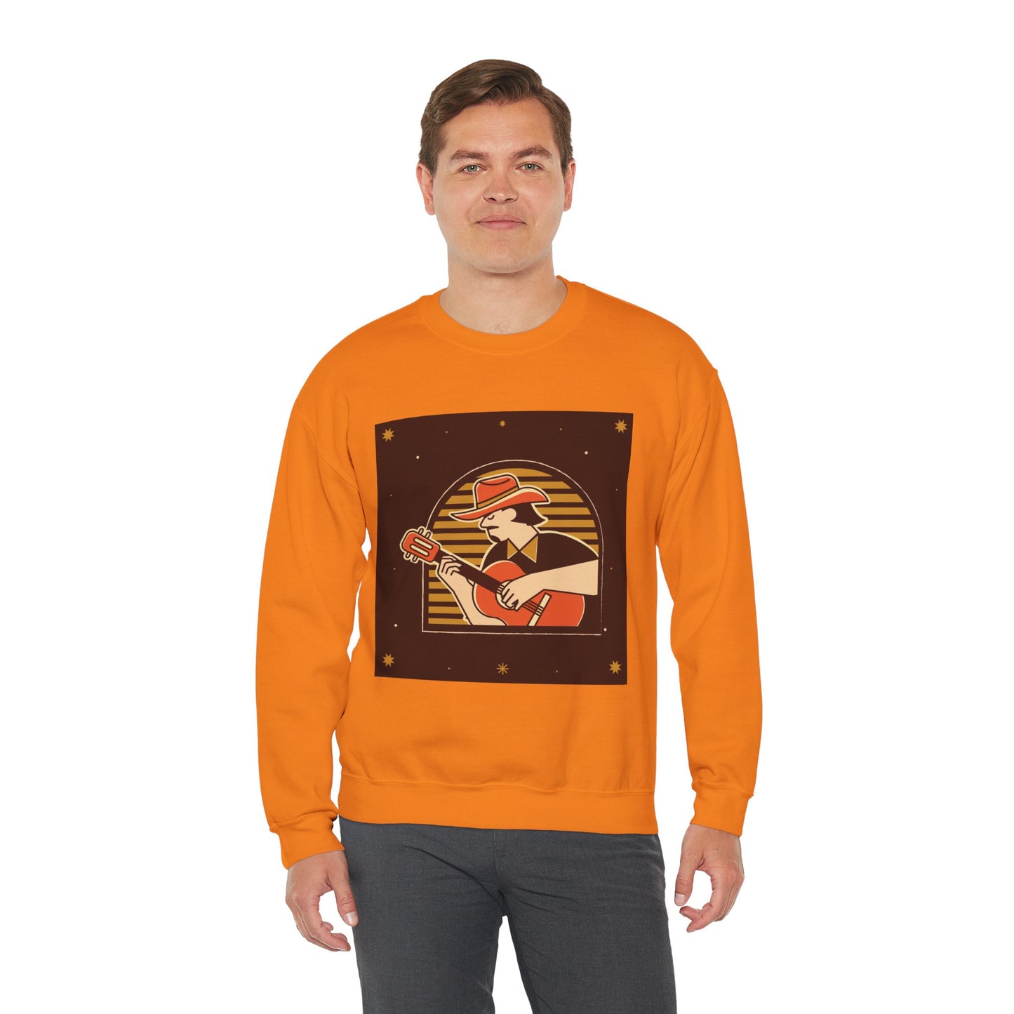 Retro Musician Graphic Unisex Crewneck Sweatshirt