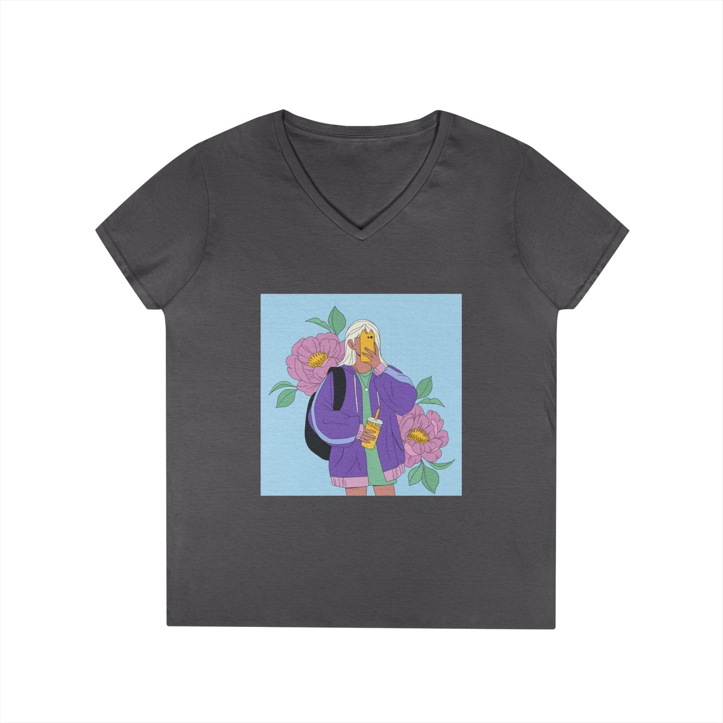 Women Stylish V-Neck T-Shirt