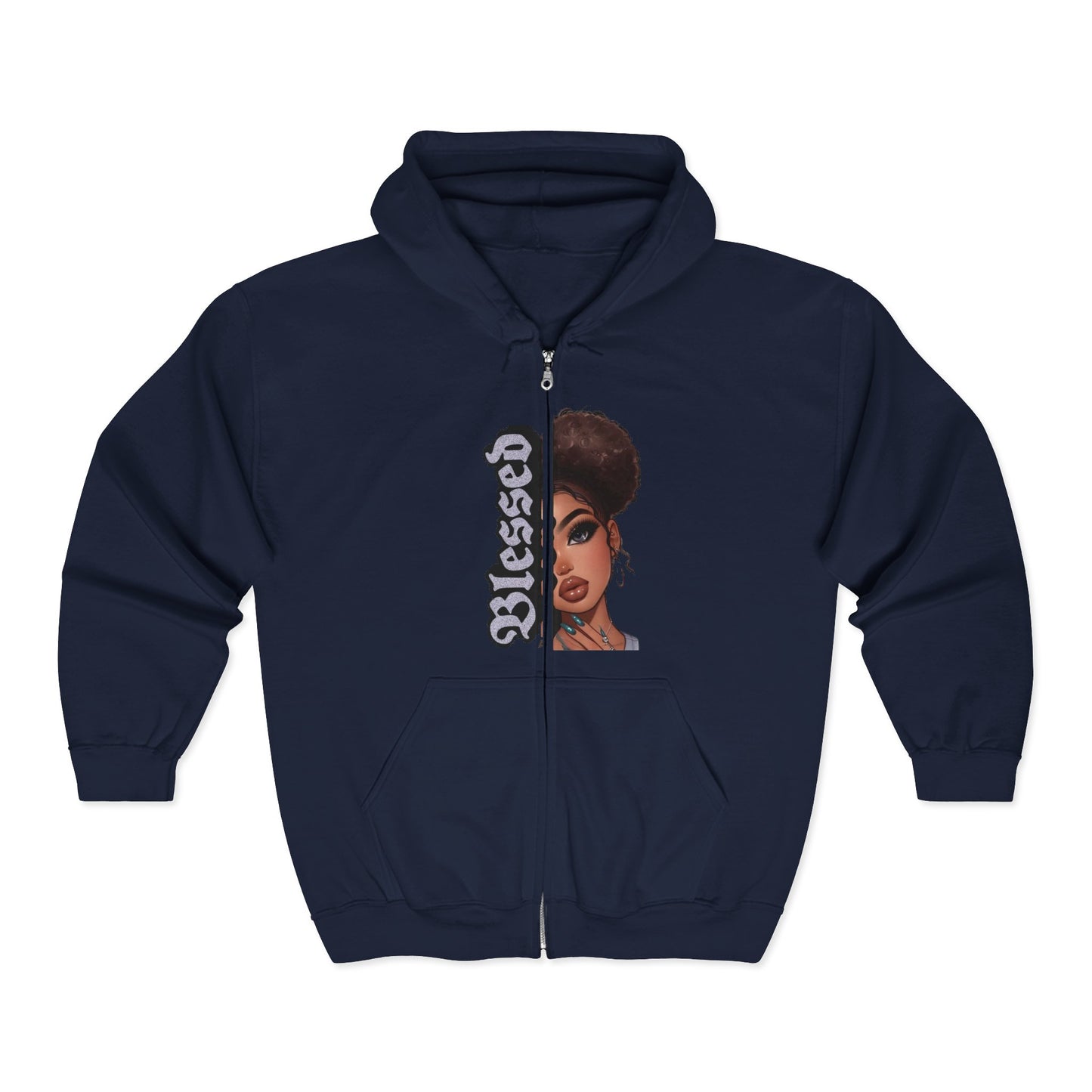Blessed Hustle Zip Hoodie