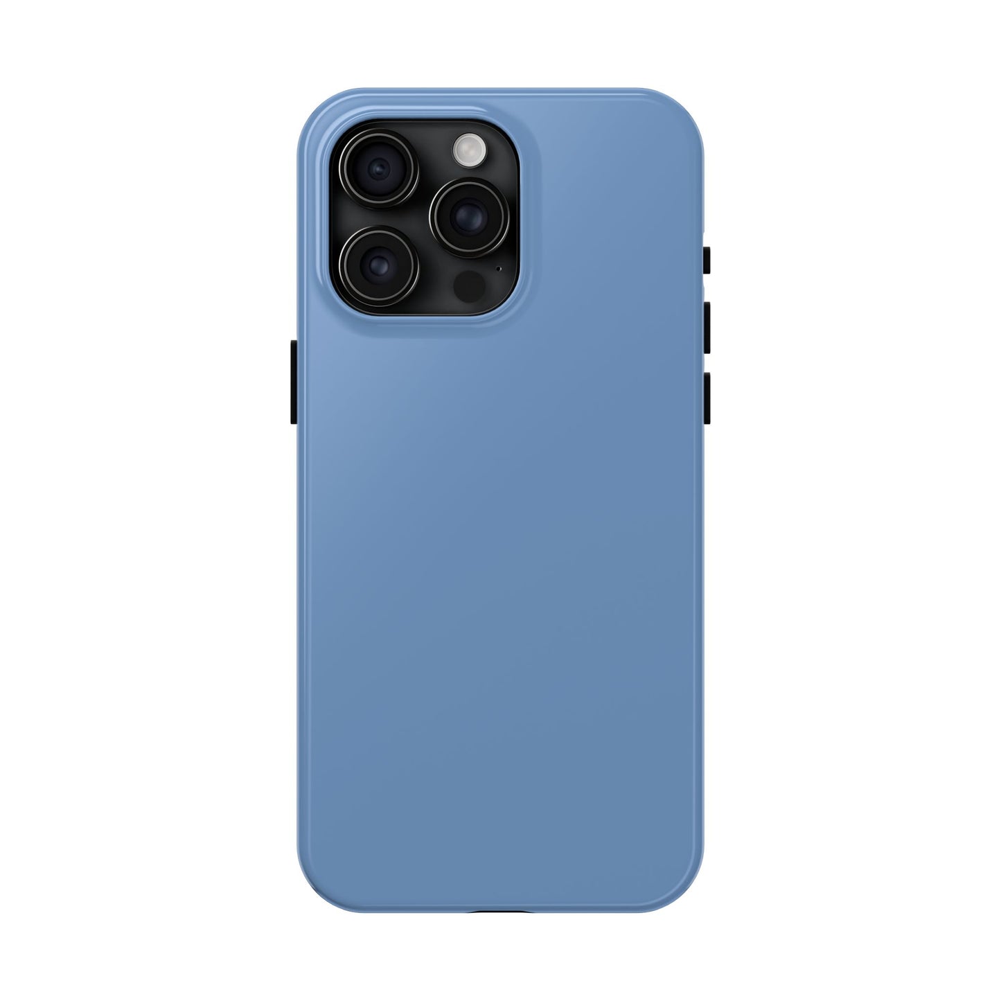 Blue phone case on a white background