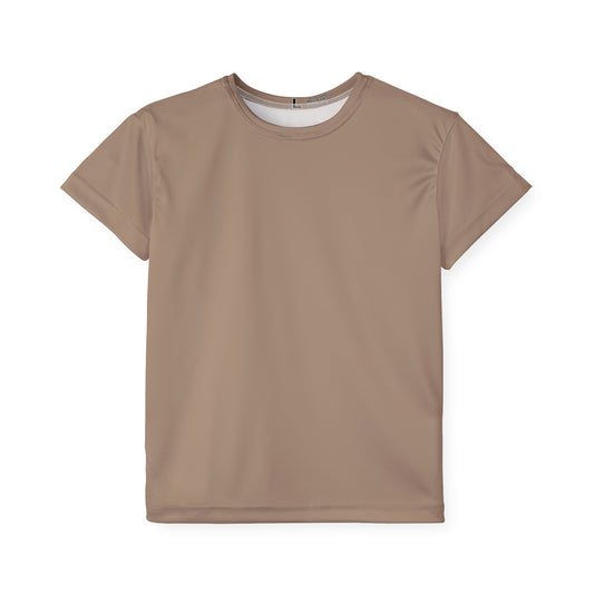 Comfort Fit Kids’ Solid Beige Tee