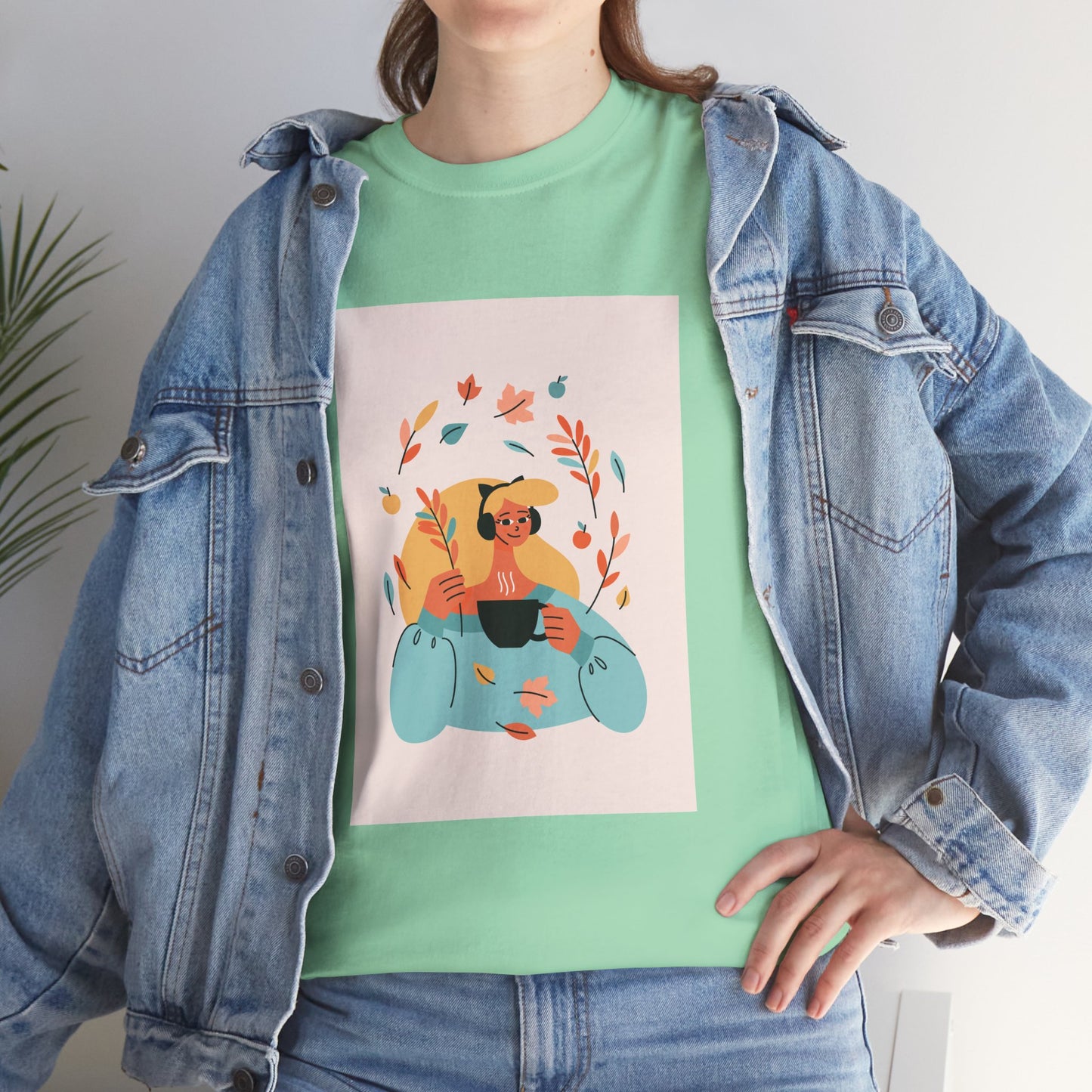 Unisex Cozy Bear Illustration Heavy Cotton T-Shirt
