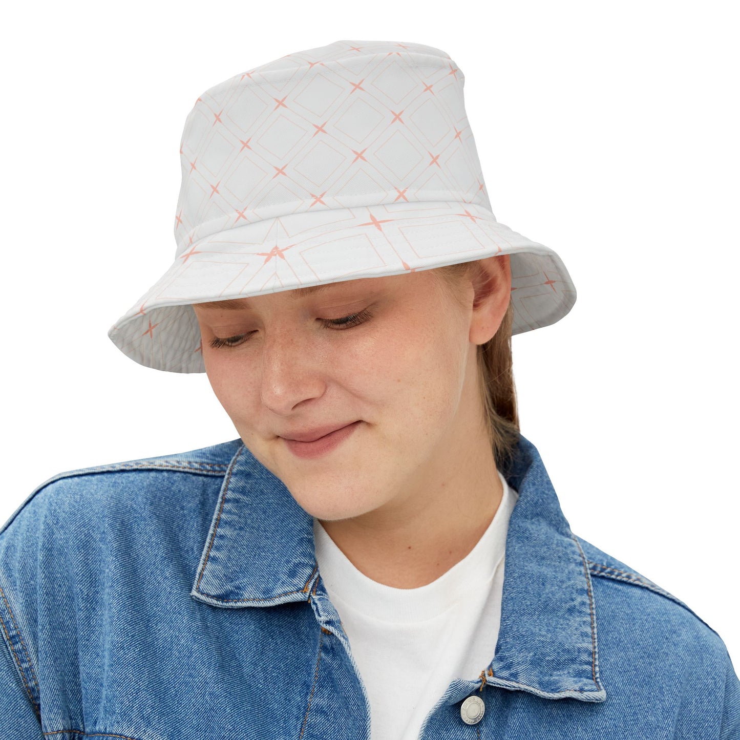 Bucket Hat With Star Pattern