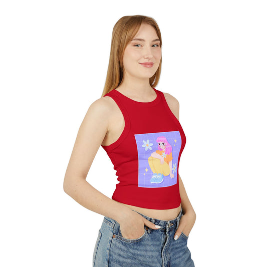 Cute Floral Graphic Tank Top – Women’s Summer Tee