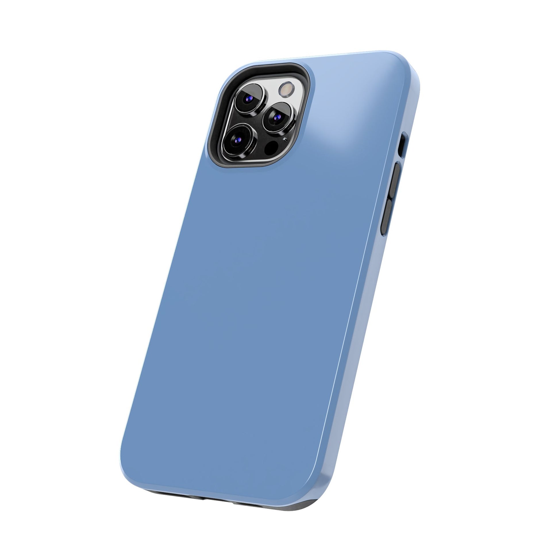 Blue phone case on a white background