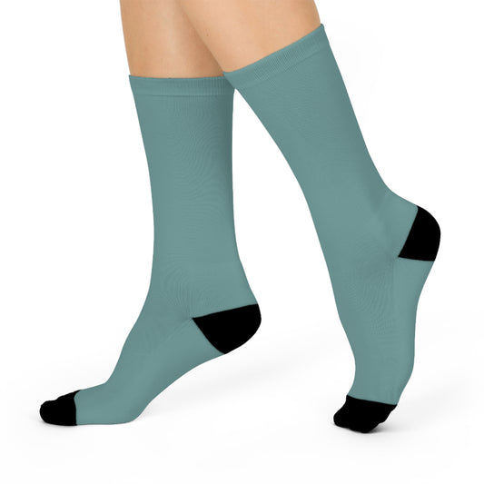 Teal Cushioned Crew Socks