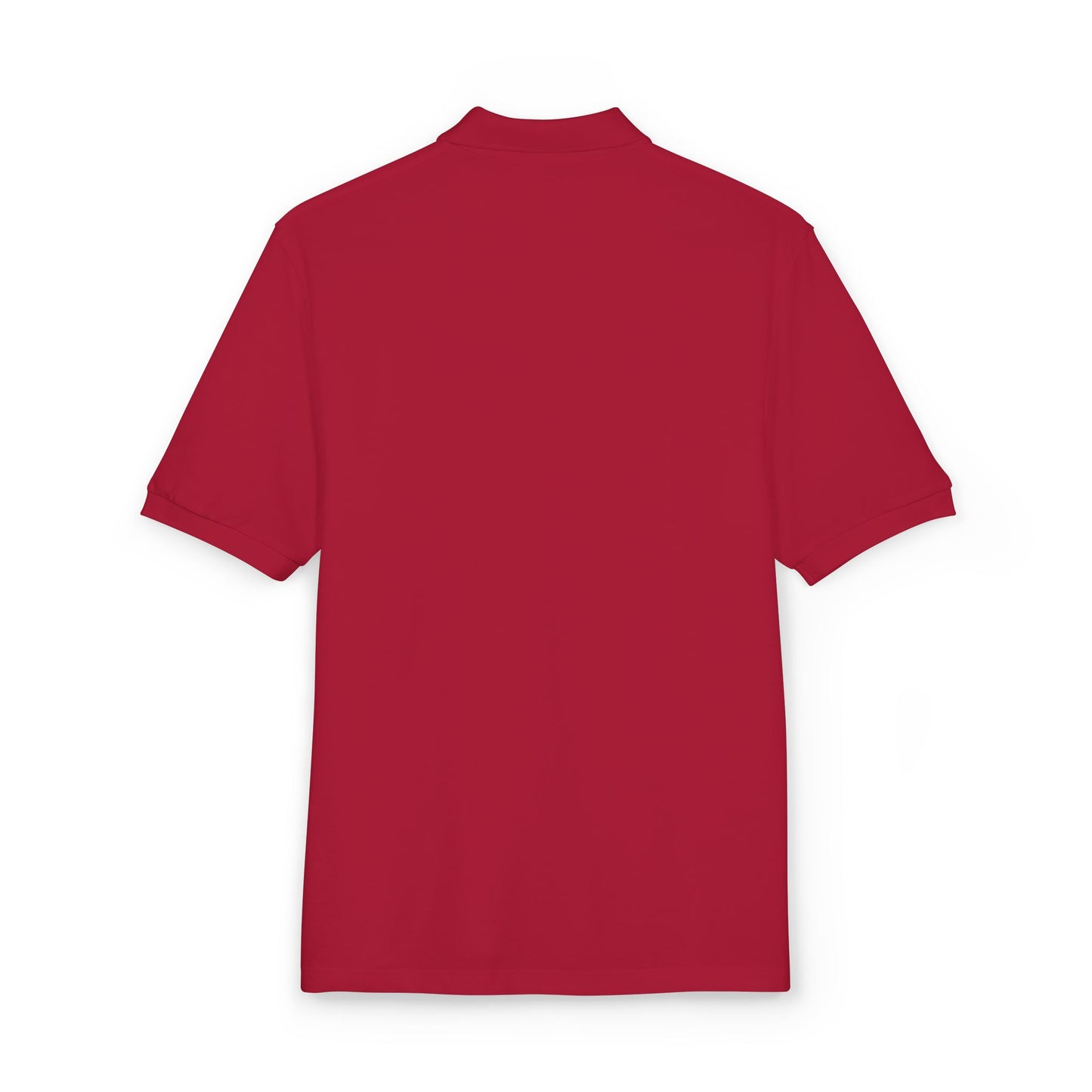 Embroidered Calm Wave Polo Shirt  Minimal Coastal Logo Golf & Casual Polo