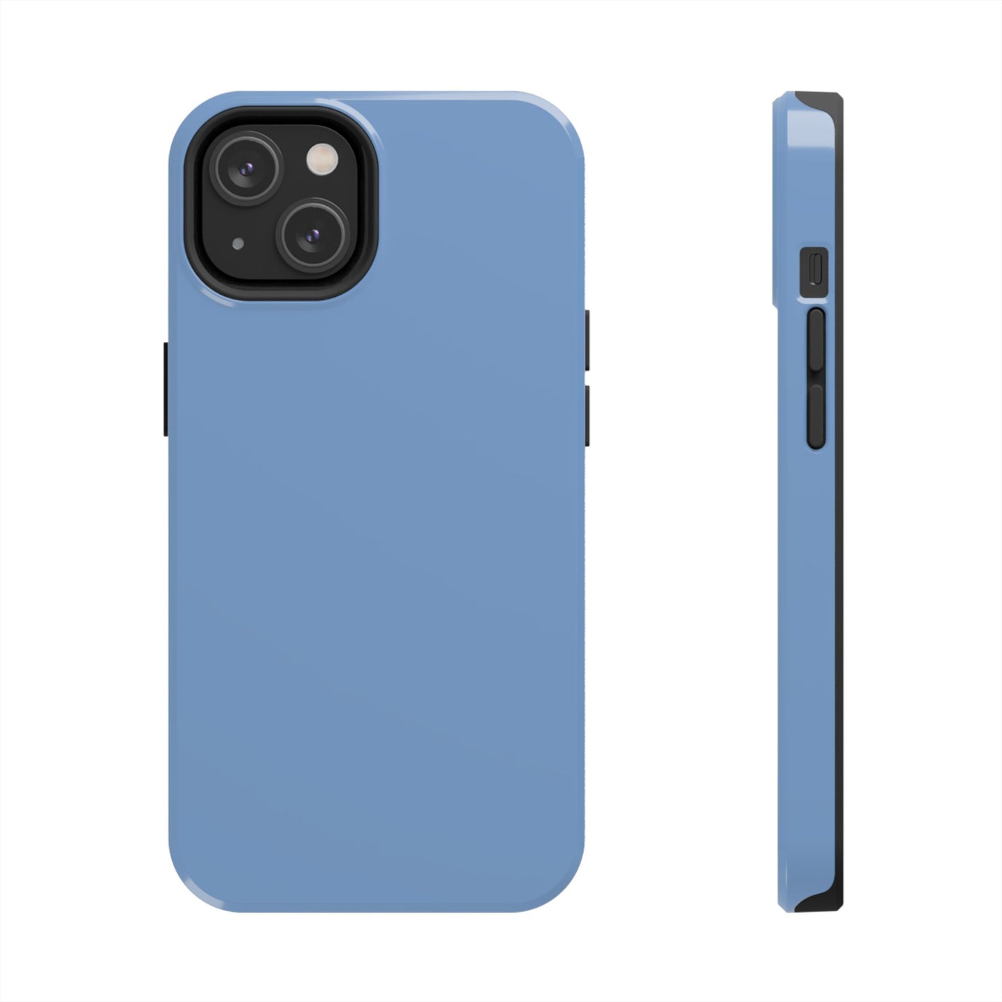 Blue phone case with a white background