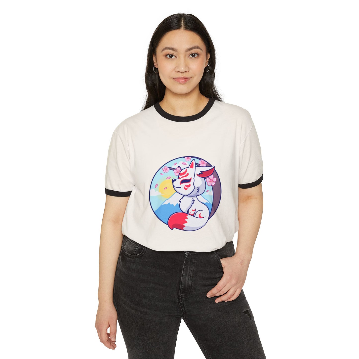 Unisex Cotton Ringer T-Shirt for Retro Casual Style