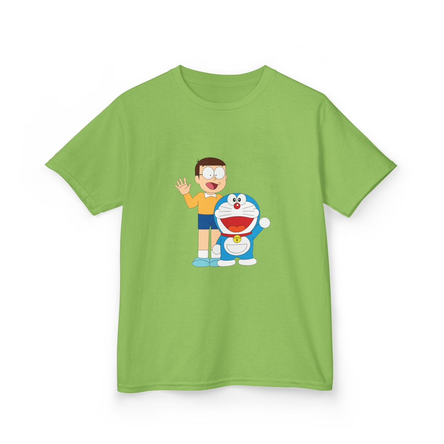 Kids Heavy Cotton Teal T-Shirt with a Graphic Design