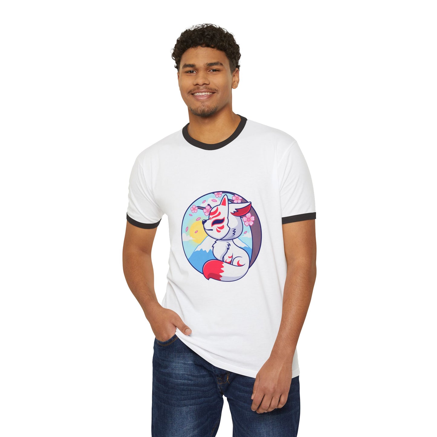 Unisex Cotton Ringer T-Shirt for Retro Casual Style