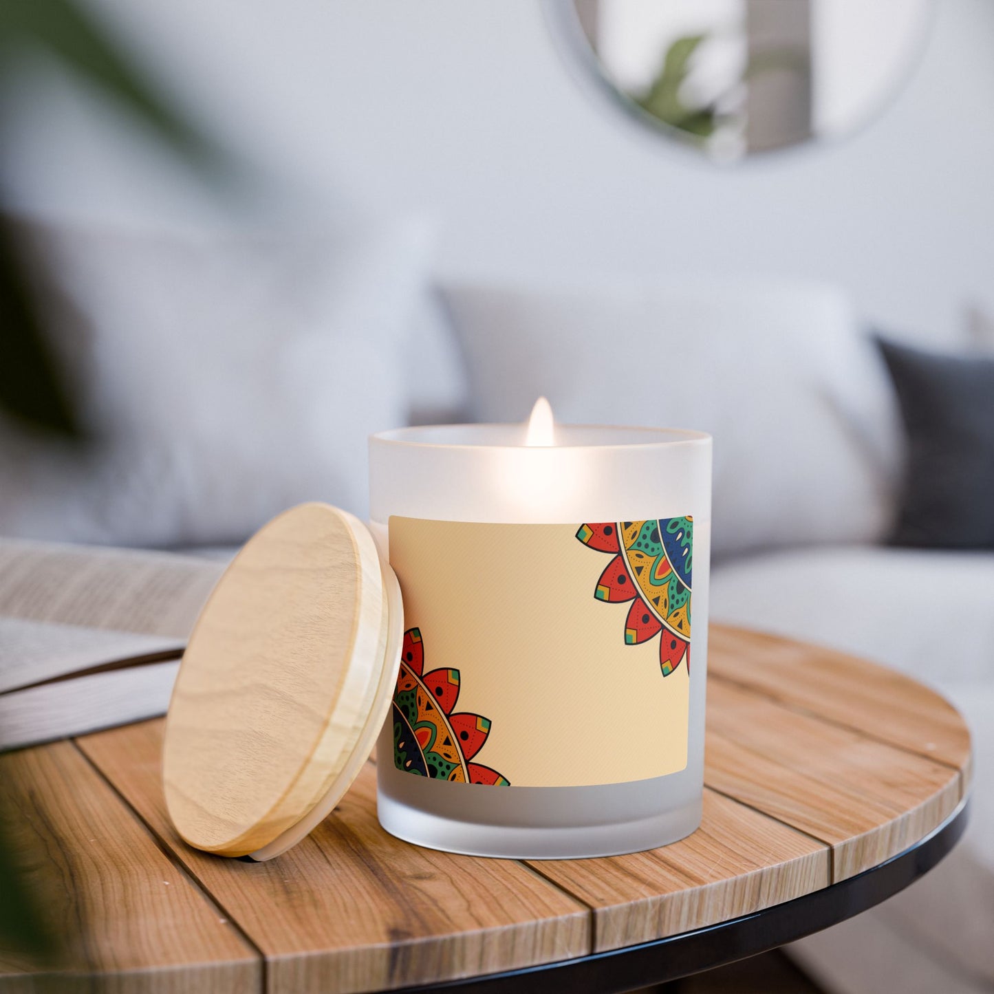 Frosted Glass Candle, 11oz