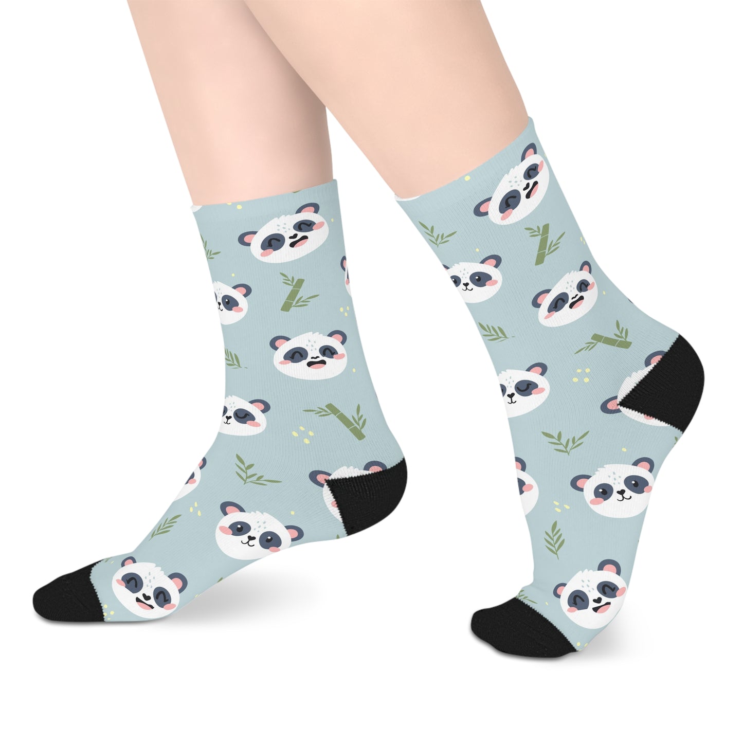 Panda-patterned Mid-length Socks