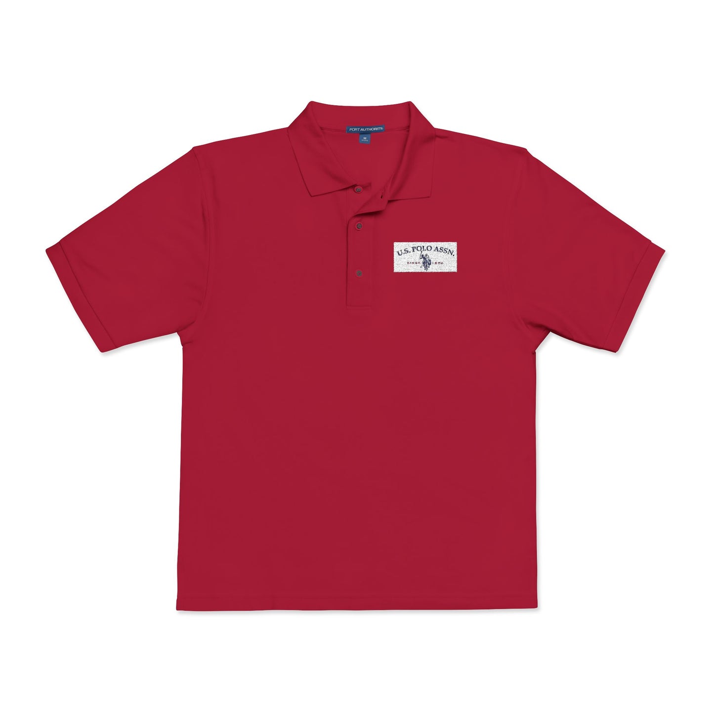 Embroidered Calm Wave Polo Shirt  Minimal Coastal Logo Golf & Casual Polo