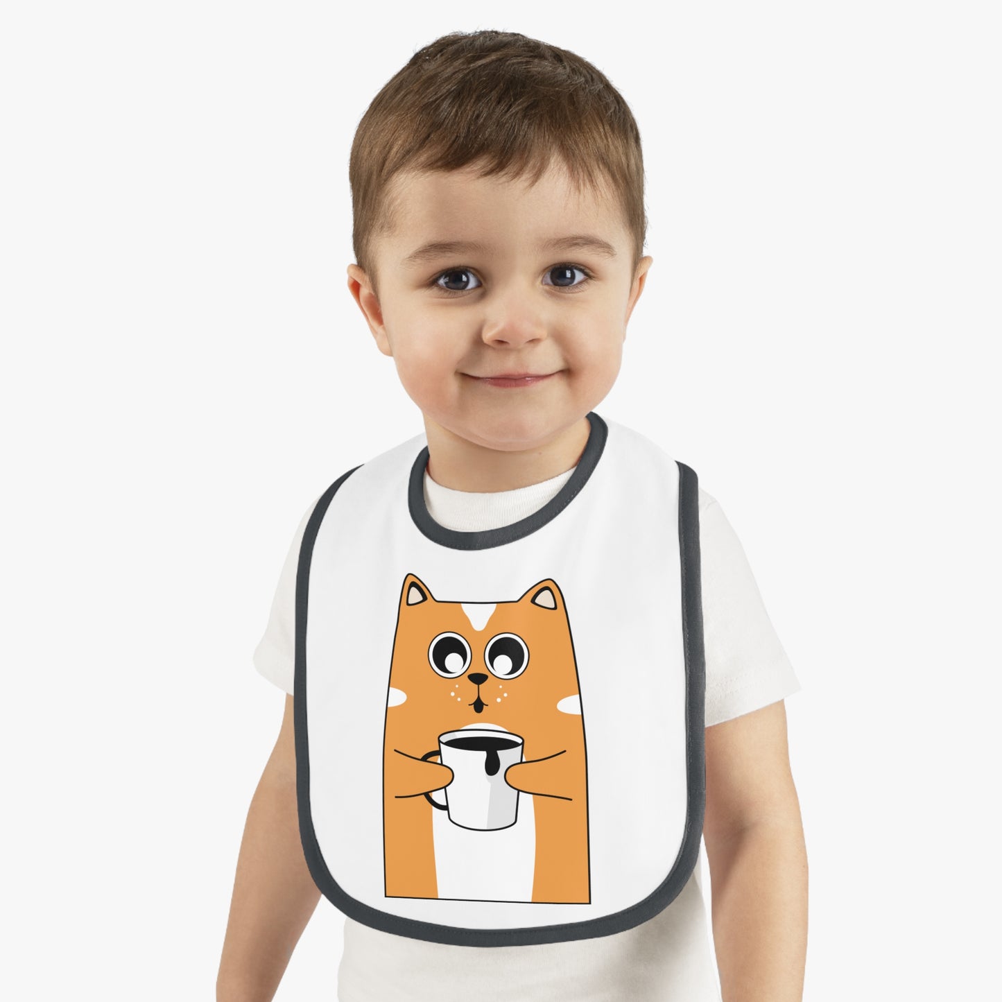 Baby Contrast Trim Jersey Bib