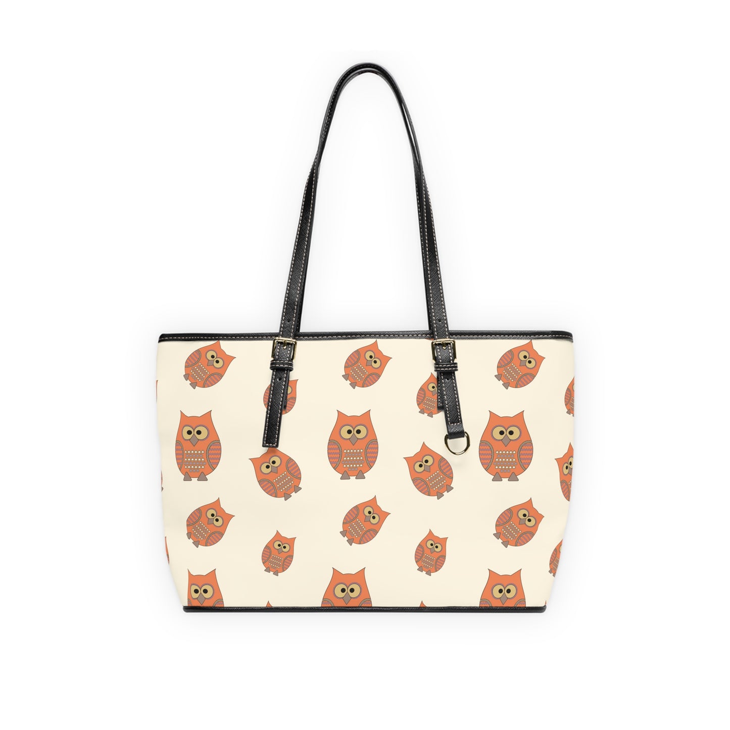Playful Owl Pattern Large Handbag