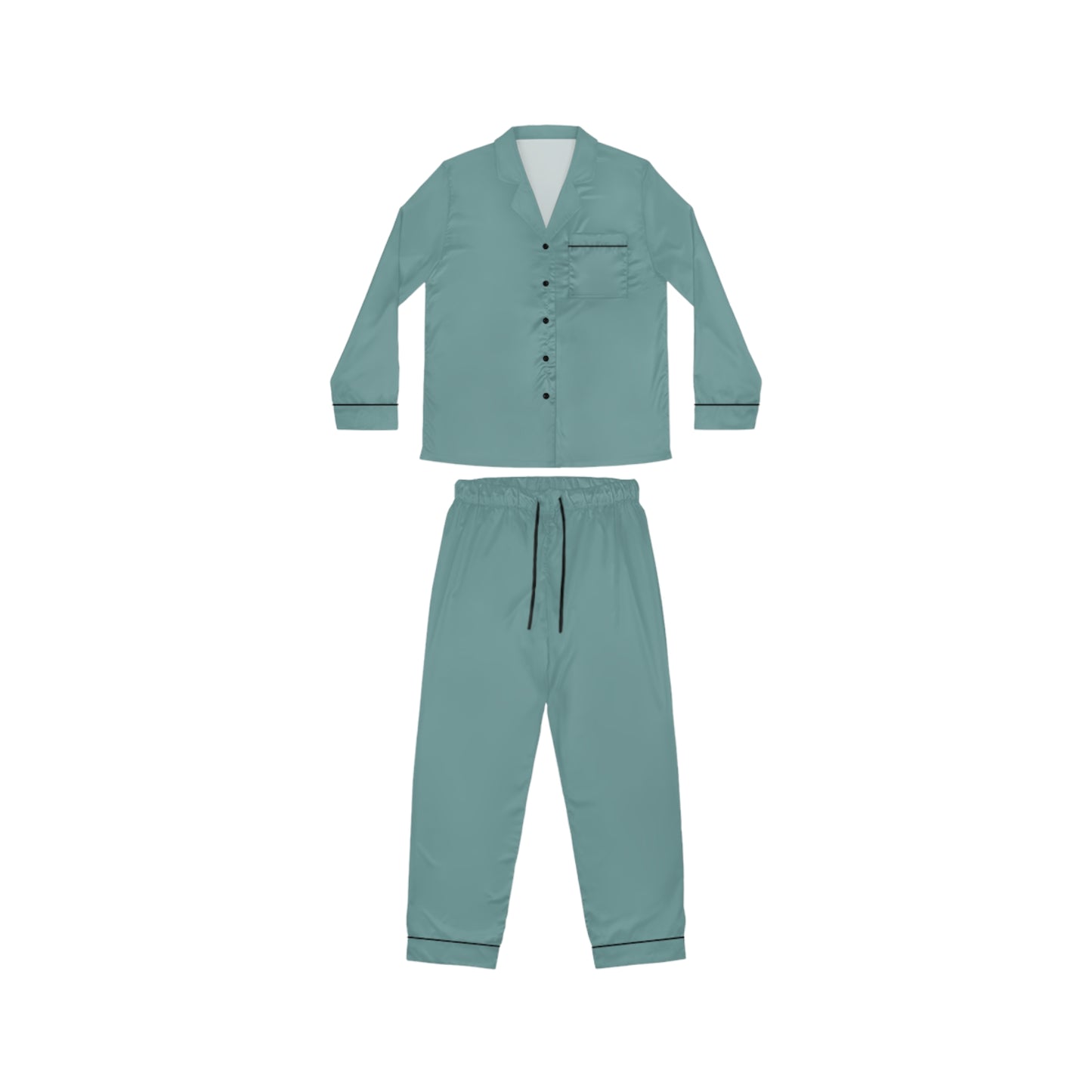 Teal Women’s Satin Pajama Set for Cozy Nightwear