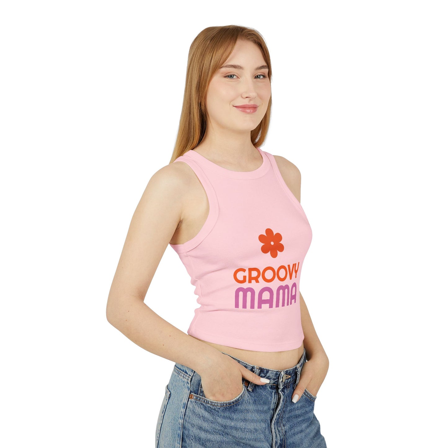 Groovy Mama Racer Tank – Trendy Summer Top