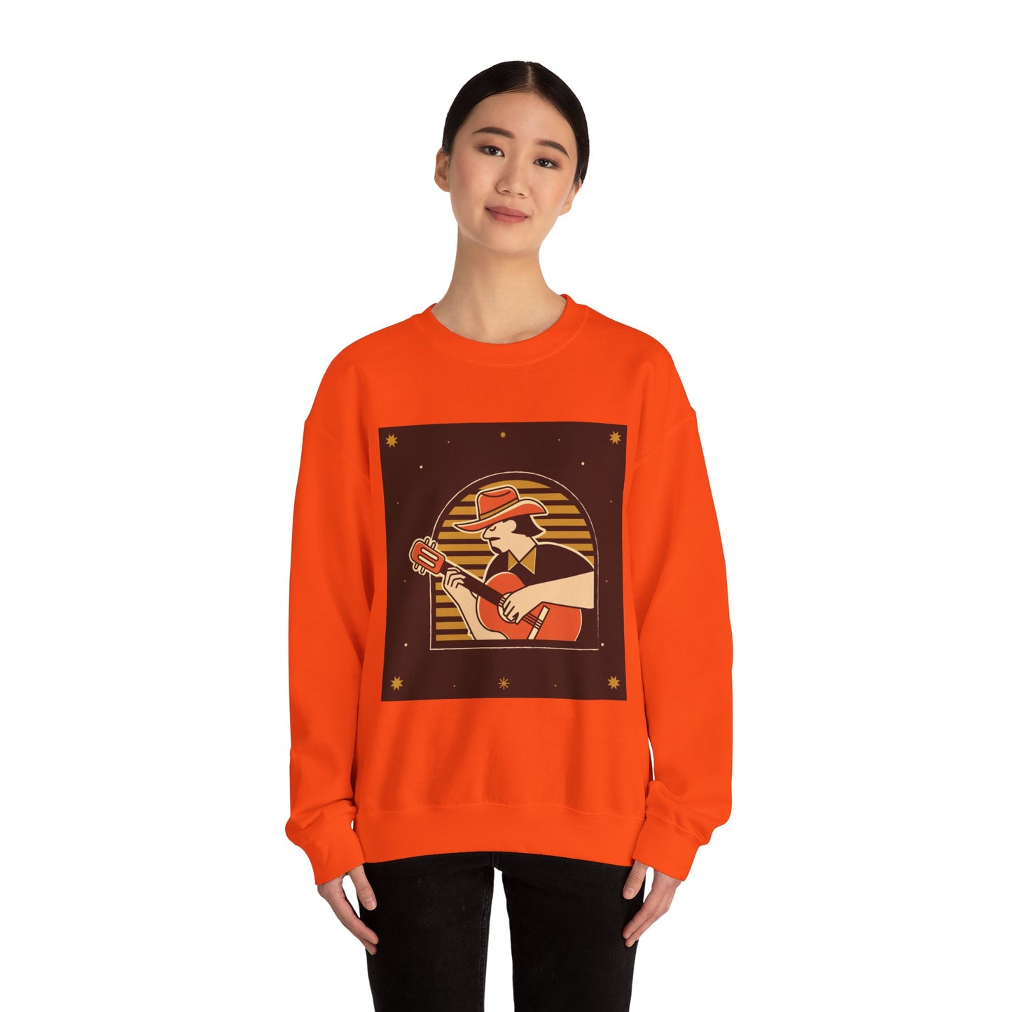 Retro Musician Graphic Unisex Crewneck Sweatshirt
