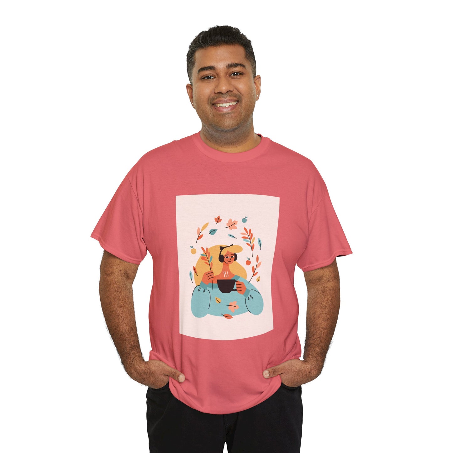 Unisex Cozy Bear Illustration Heavy Cotton T-Shirt