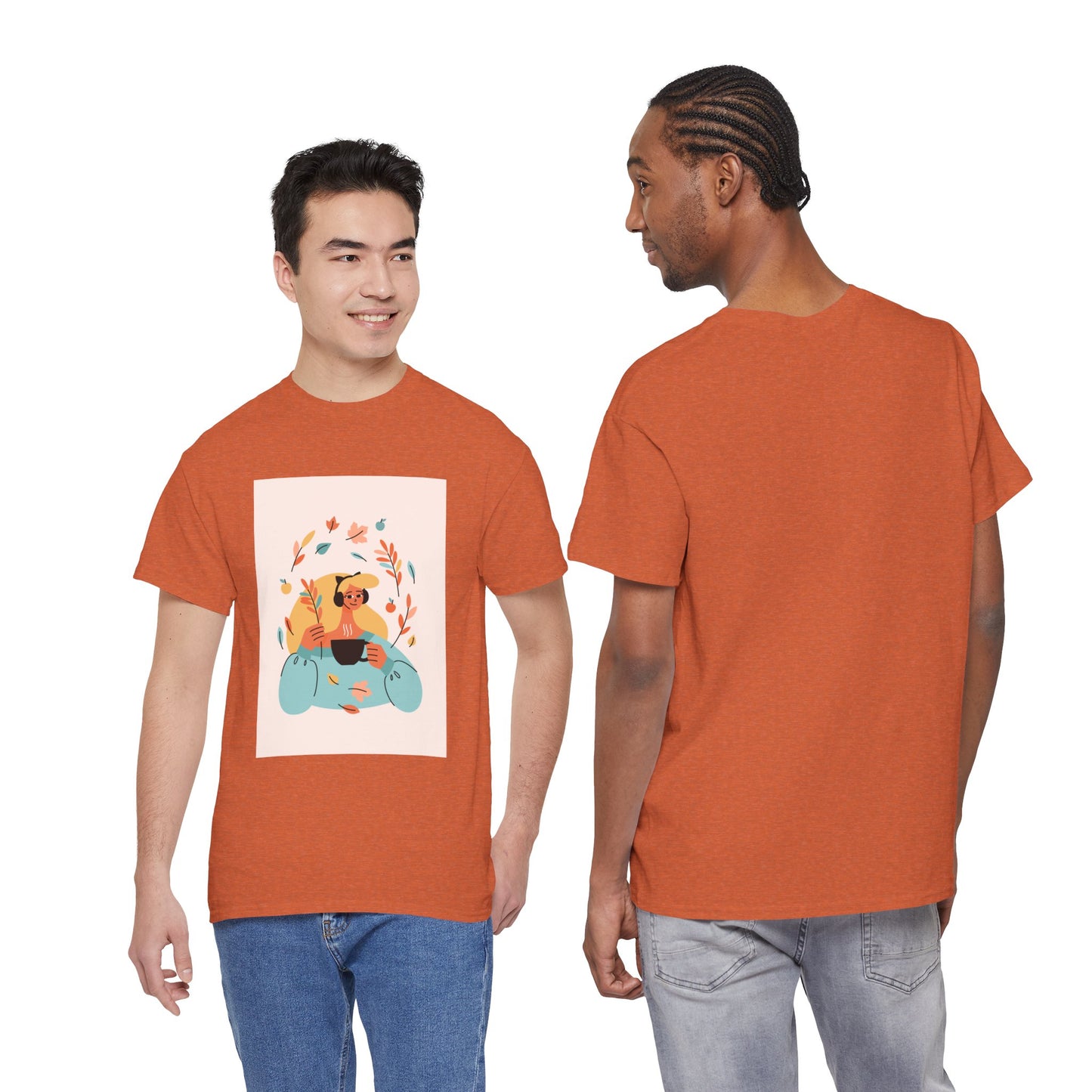 Unisex Cozy Bear Illustration Heavy Cotton T-Shirt