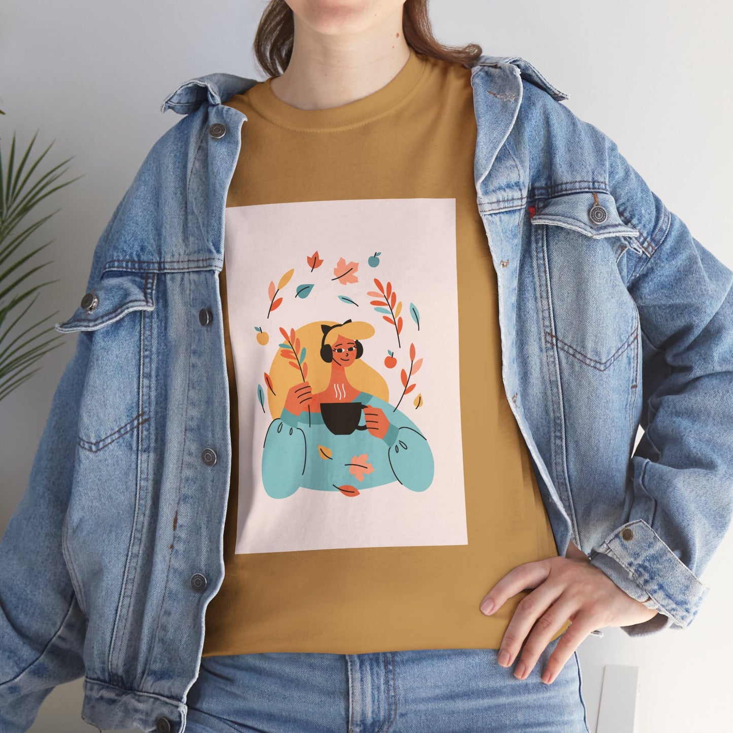 Unisex Cozy Bear Illustration Heavy Cotton T-Shirt
