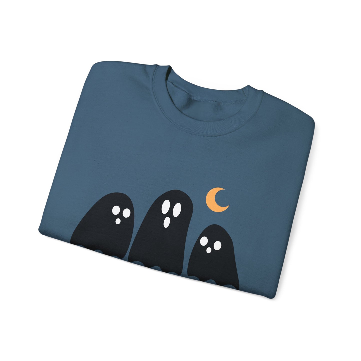 Kawaii Ghost Halloween Unisex Crewneck Sweatshirt