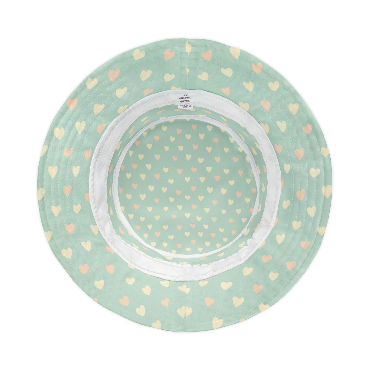 Bucket Hat Heart Pattern