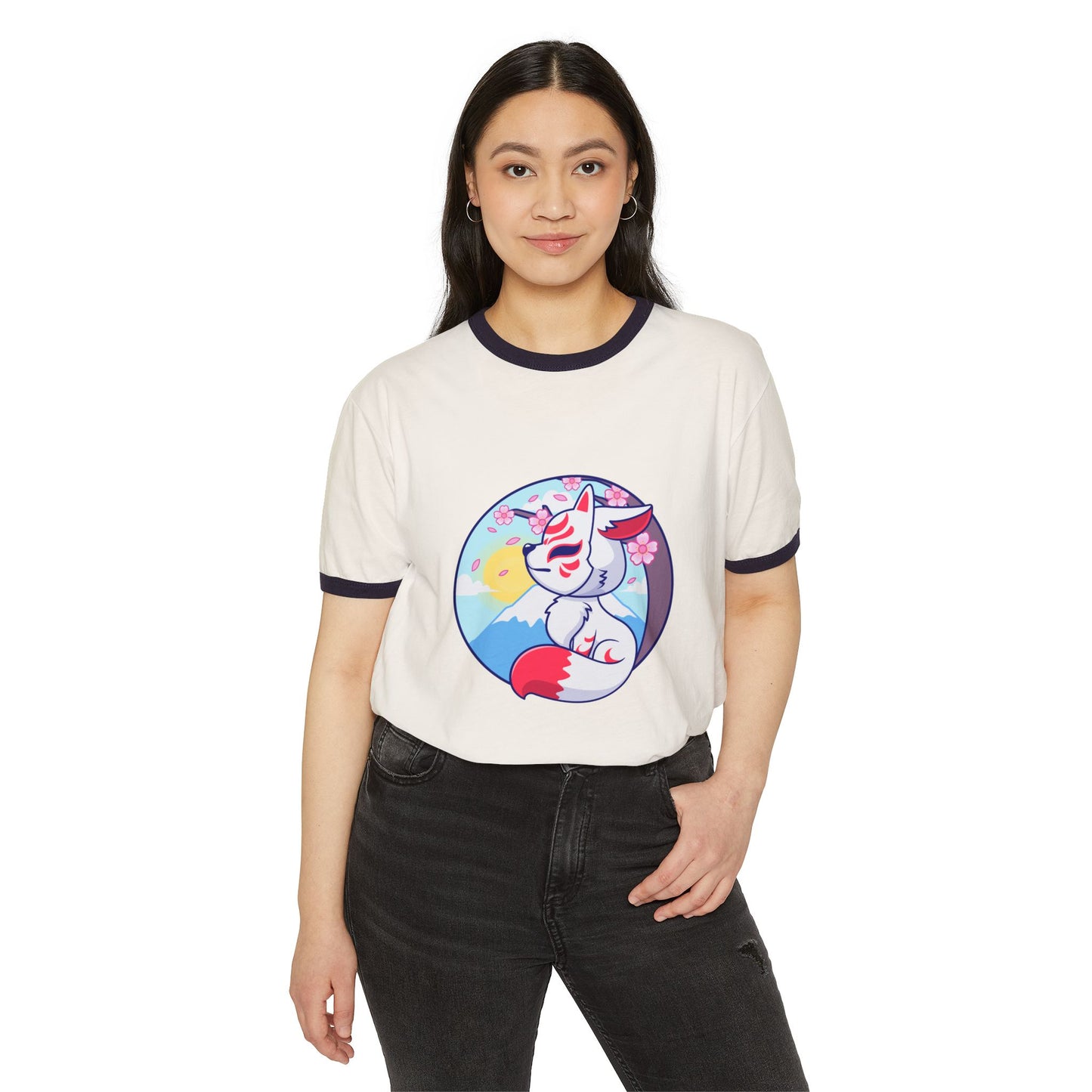 Unisex Cotton Ringer T-Shirt for Retro Casual Style