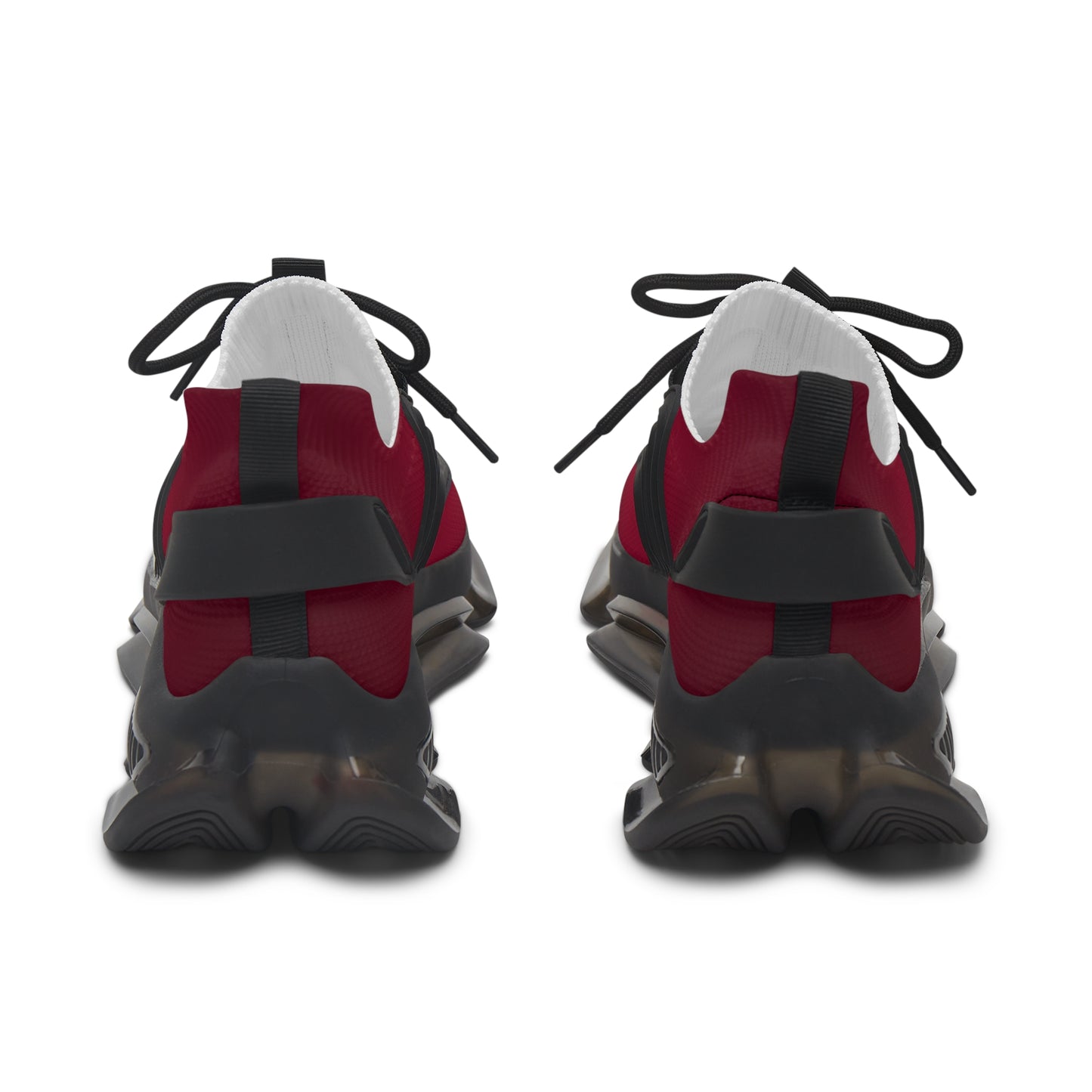 Women's Red Mesh Sneakers with Colorful Sole