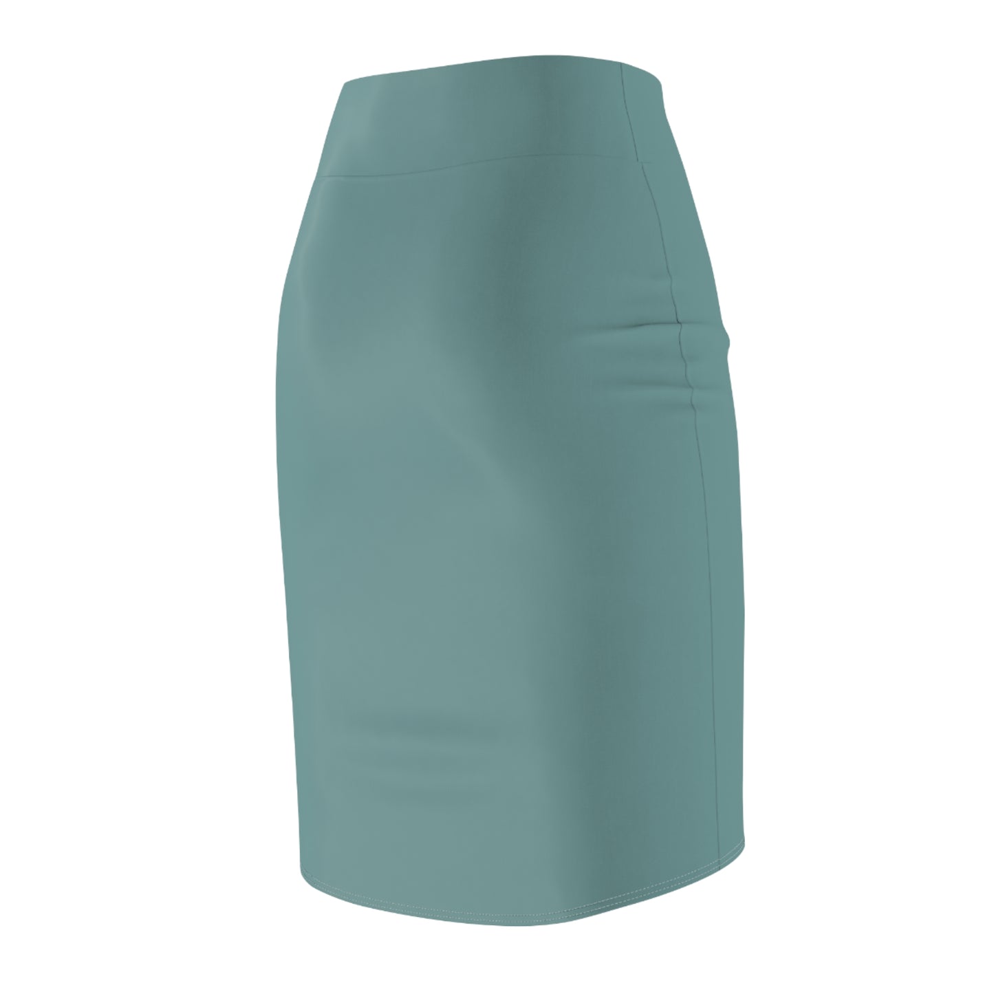Teal Blue Pencil Skirt for Women